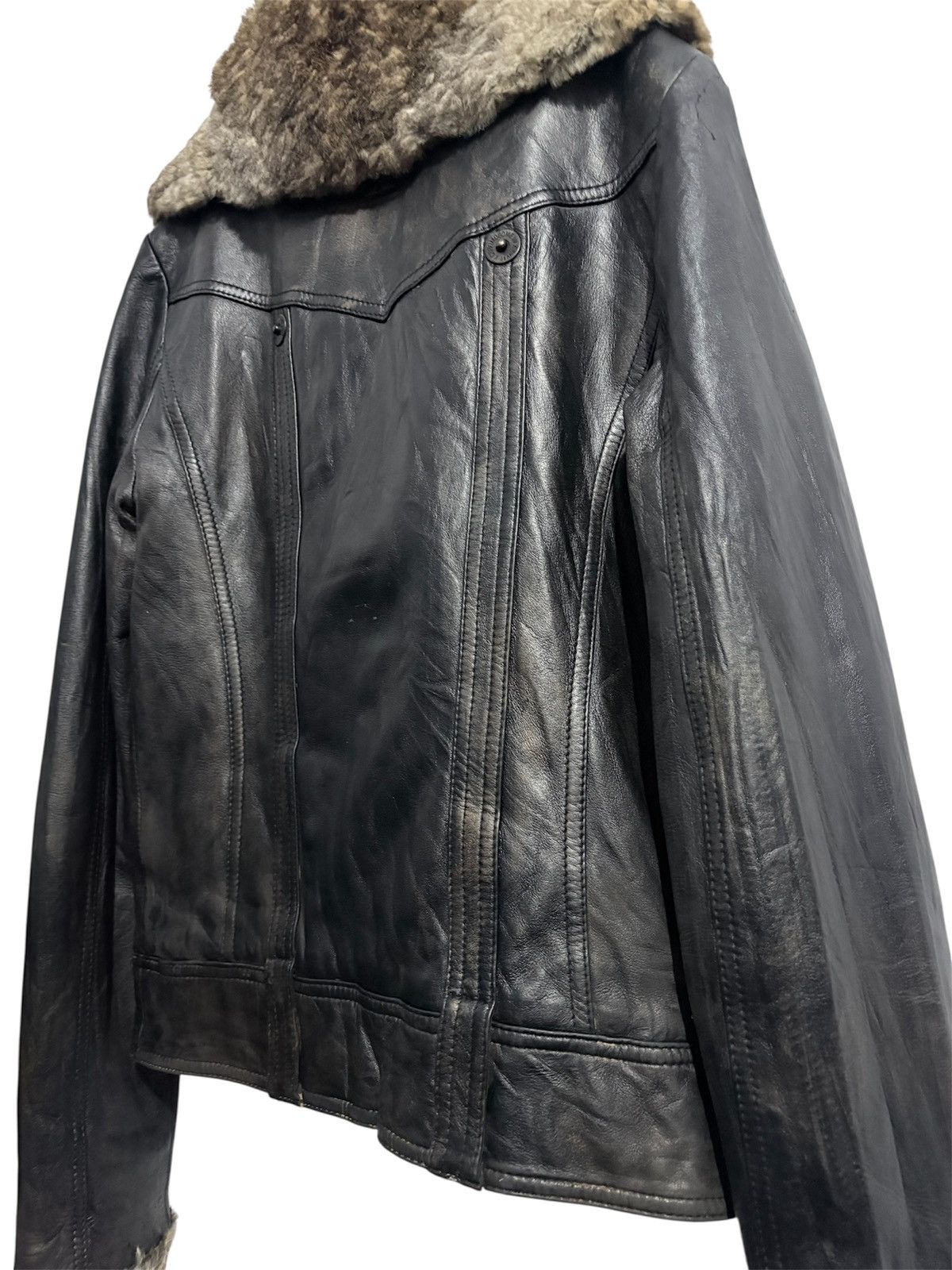 14th Addiction X chrome in X Fur Patina Style Leather Jacket Size US XS / EU 42 / 0 - 5 Thumbnail