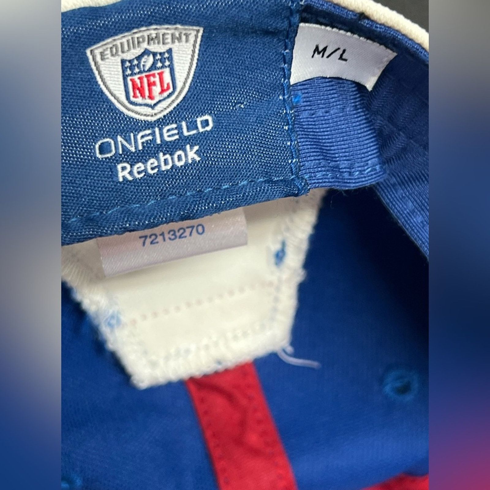 Reebok Men’s Reebok NFL On Field New York Giants Hat Sz M/L Size ONE SIZE - 7 Thumbnail