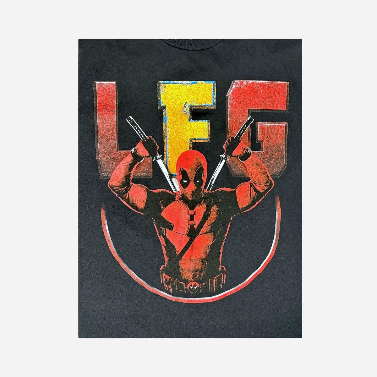 Marvel Comics Marvel Studios Men’s Black Deadpool LFG Graphic T-Shirt Sz M Size US M / EU 48-50 / 2 - 11 Thumbnail