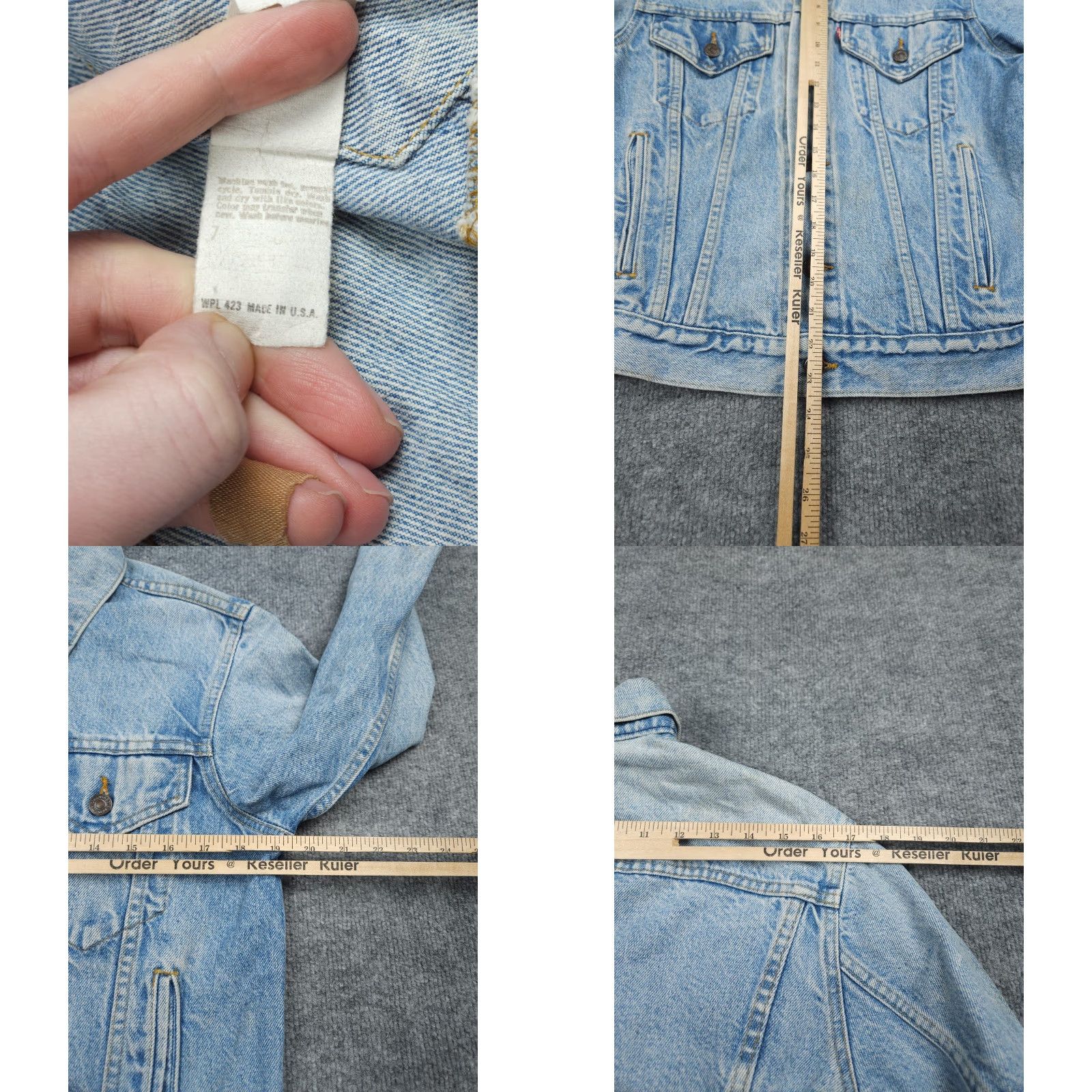 Levi's VINTAGE Levi's Trucker Jacket Denim Blue 40R Men Regular Chest 39" Slim Washed Cotton Lining Button Front Casual Size US 40 / EU 56 - 8 Thumbnail