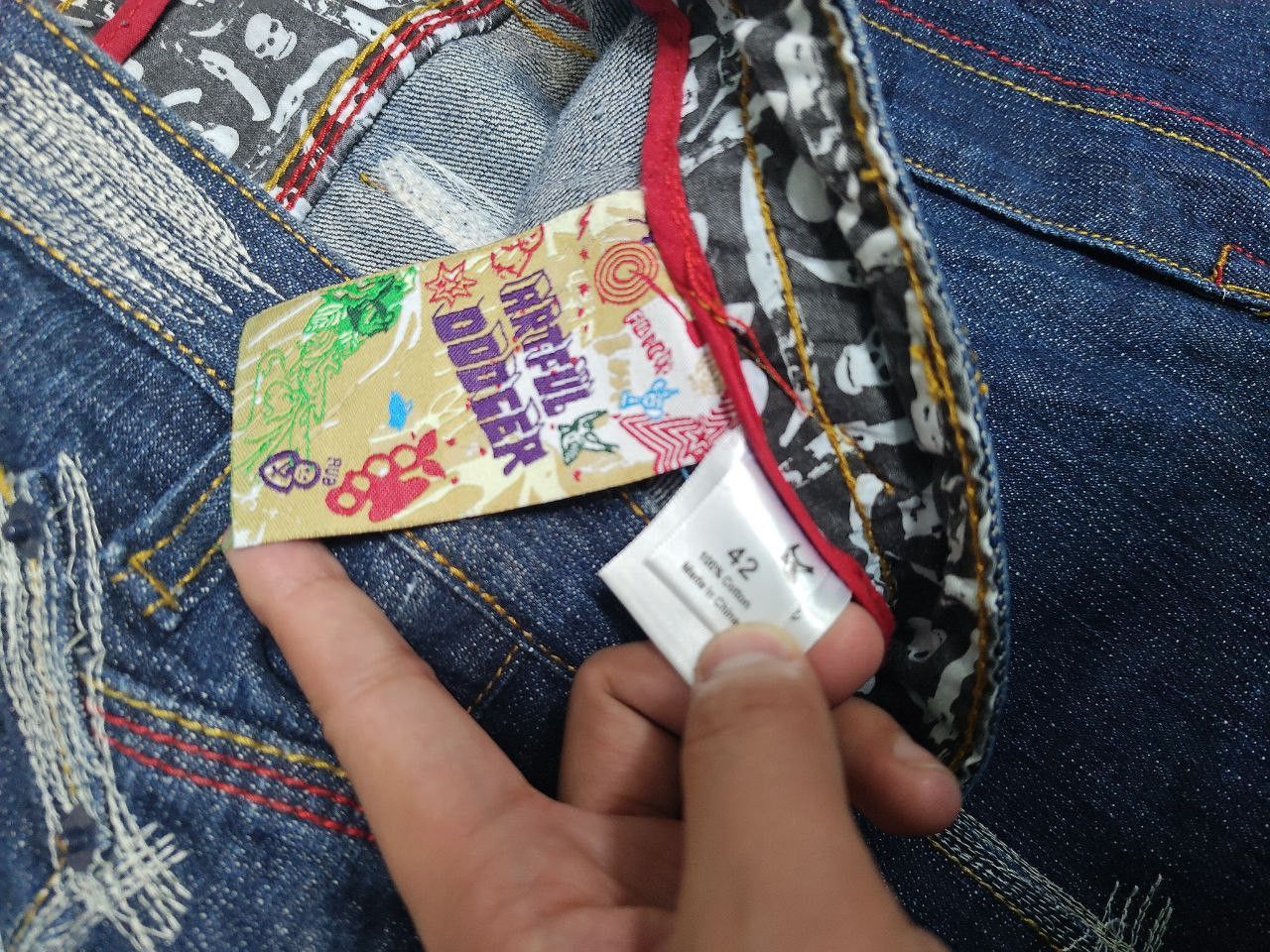 Artful Dodger artful dodger skull baggy jeans Size US 40 / EU 56 - 2 Thumbnail