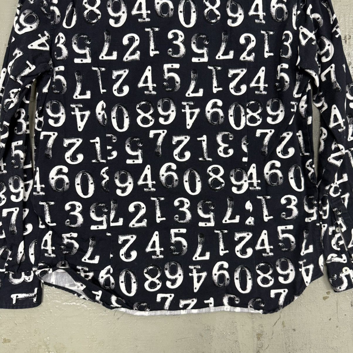 Japanese Brand Garcon Wave Homme Deux Margiela Style Number Button Up Shirt Size US M / EU 48-50 / 2 - 7 Thumbnail