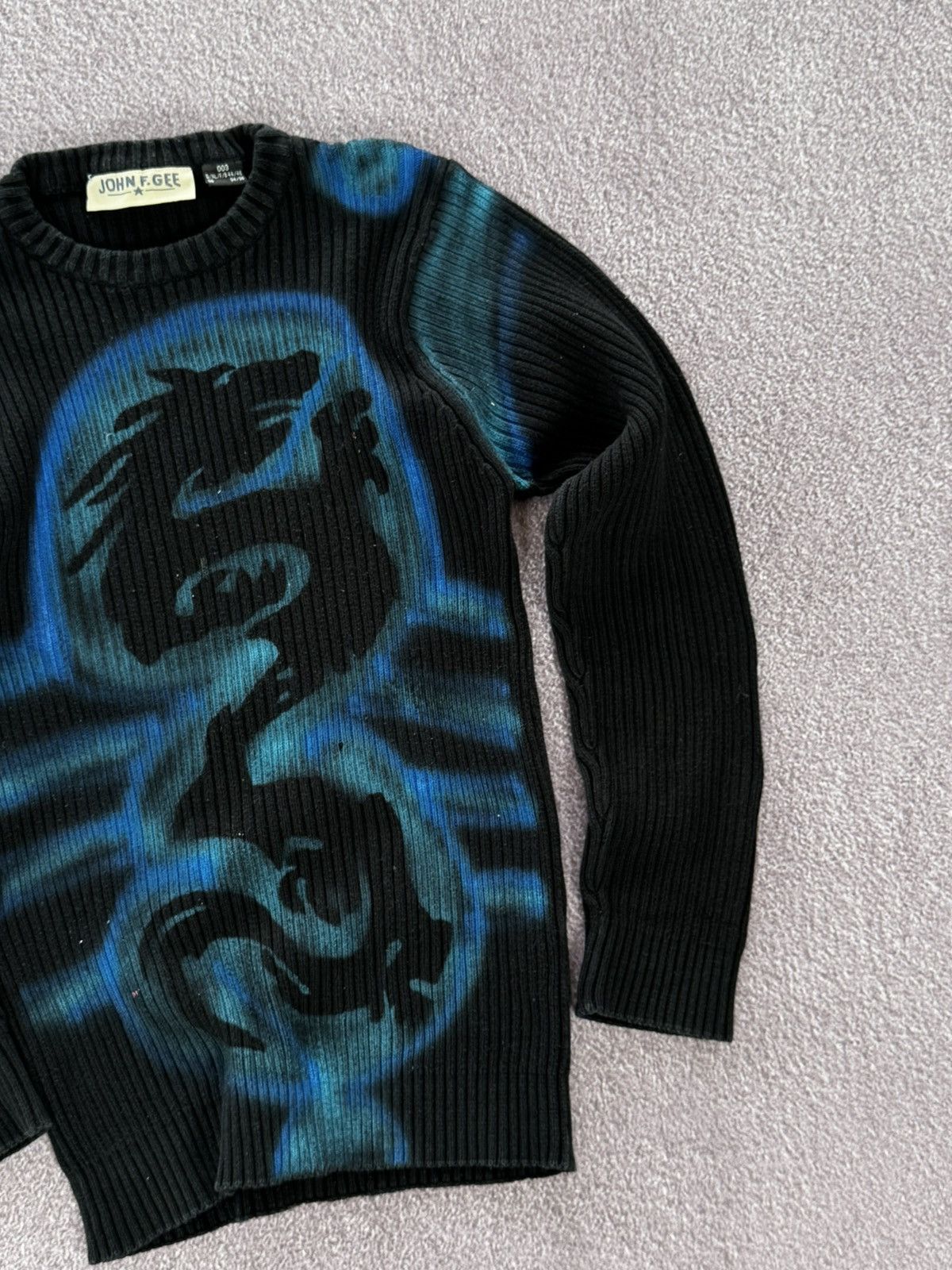 Diesel Vintage Diesel style Big Japan Dragon y2k ribbed sweater Size US S / EU 44-46 / 1 - 5 Thumbnail