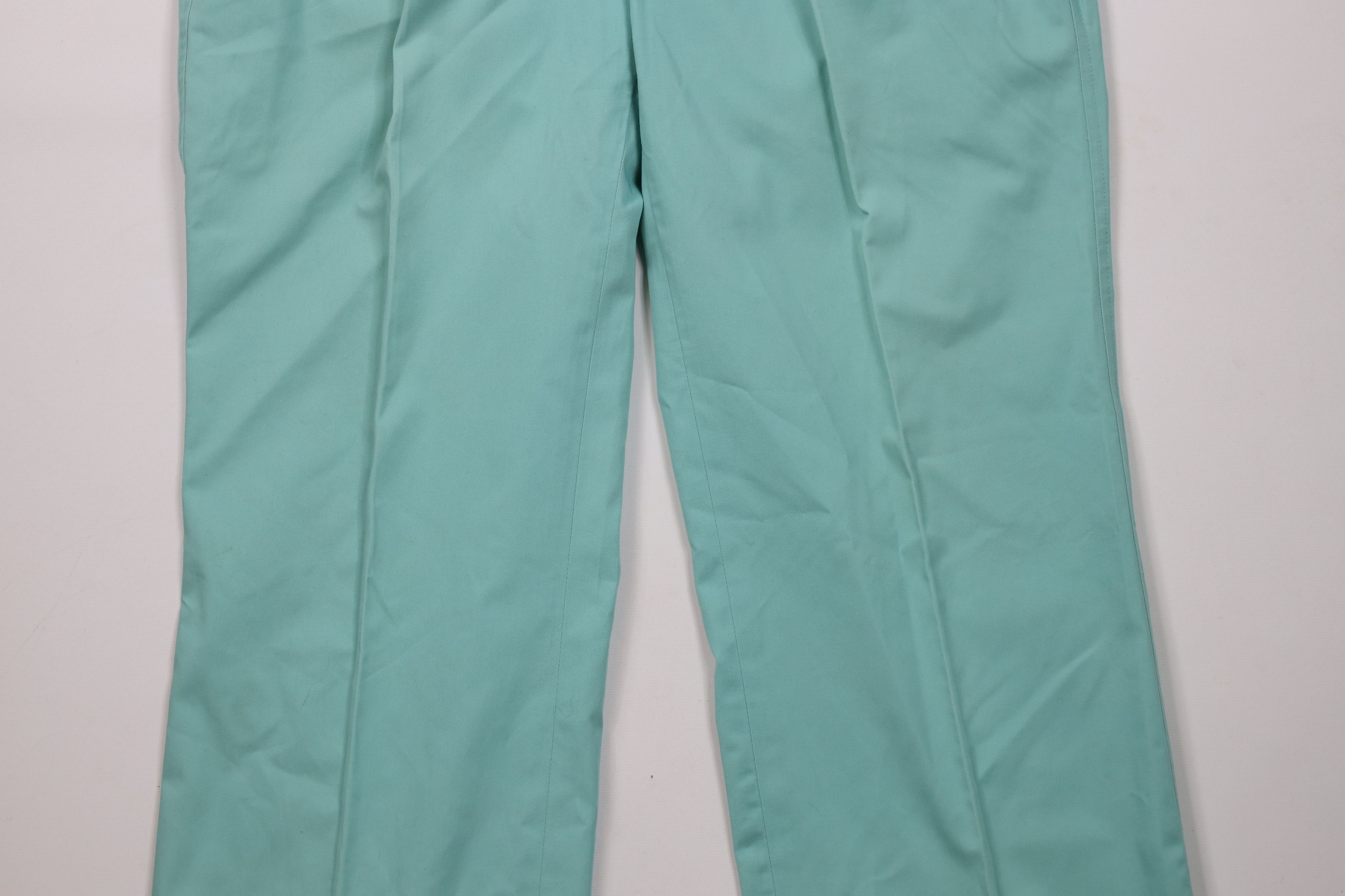 Izod × Vintage Vintage 80s 90s Izod Pleated Wide Leg Chino Pants Blue Size US 34 / EU 50 - 3 Thumbnail