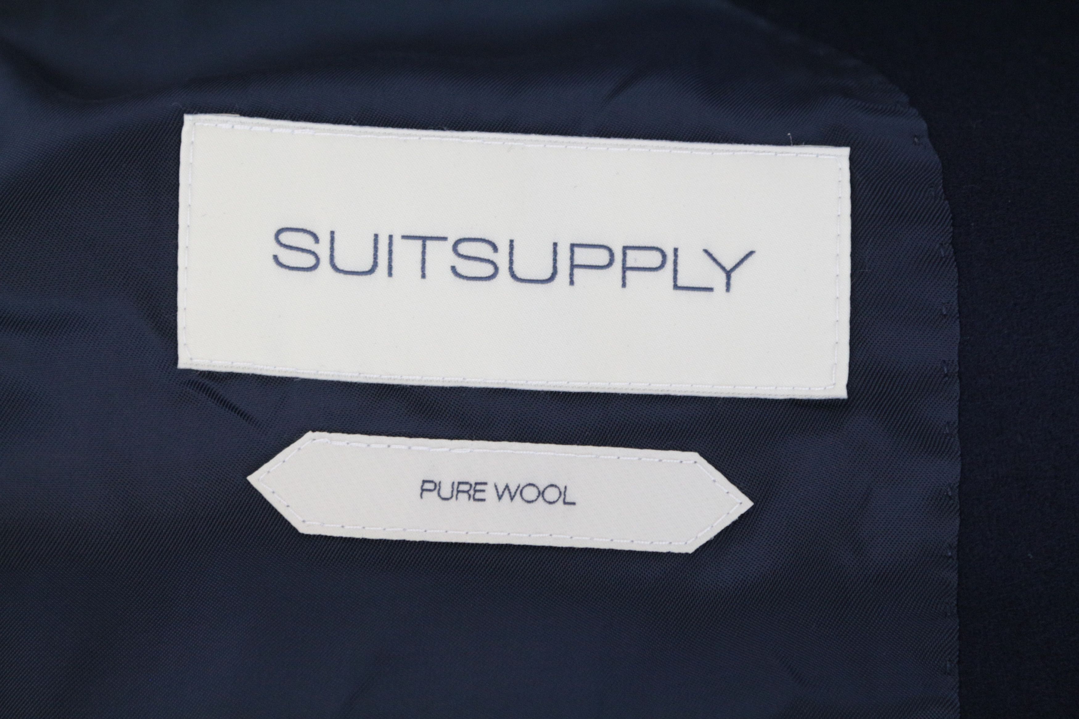 Suitsupply VICENZA UK54R Navy Wool Mid-Length Coat 67177 Size US XXL / EU 58 / 5 - 6 Thumbnail