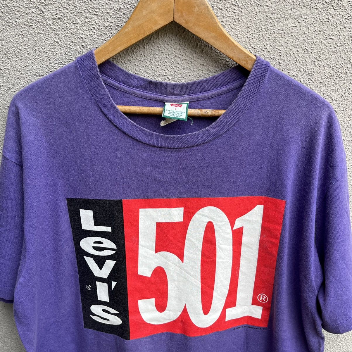 Levi's Vintage 90s LEVIS 501 tee Size US L / EU 52-54 / 3 - 3 Thumbnail