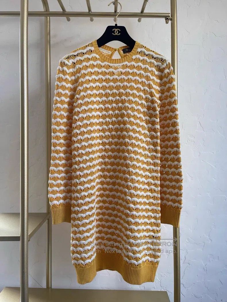 Loro Piana Loro Piana Yellow knit dress Size XS / US 0-2 / IT 36-38 - 1 Thumbnail