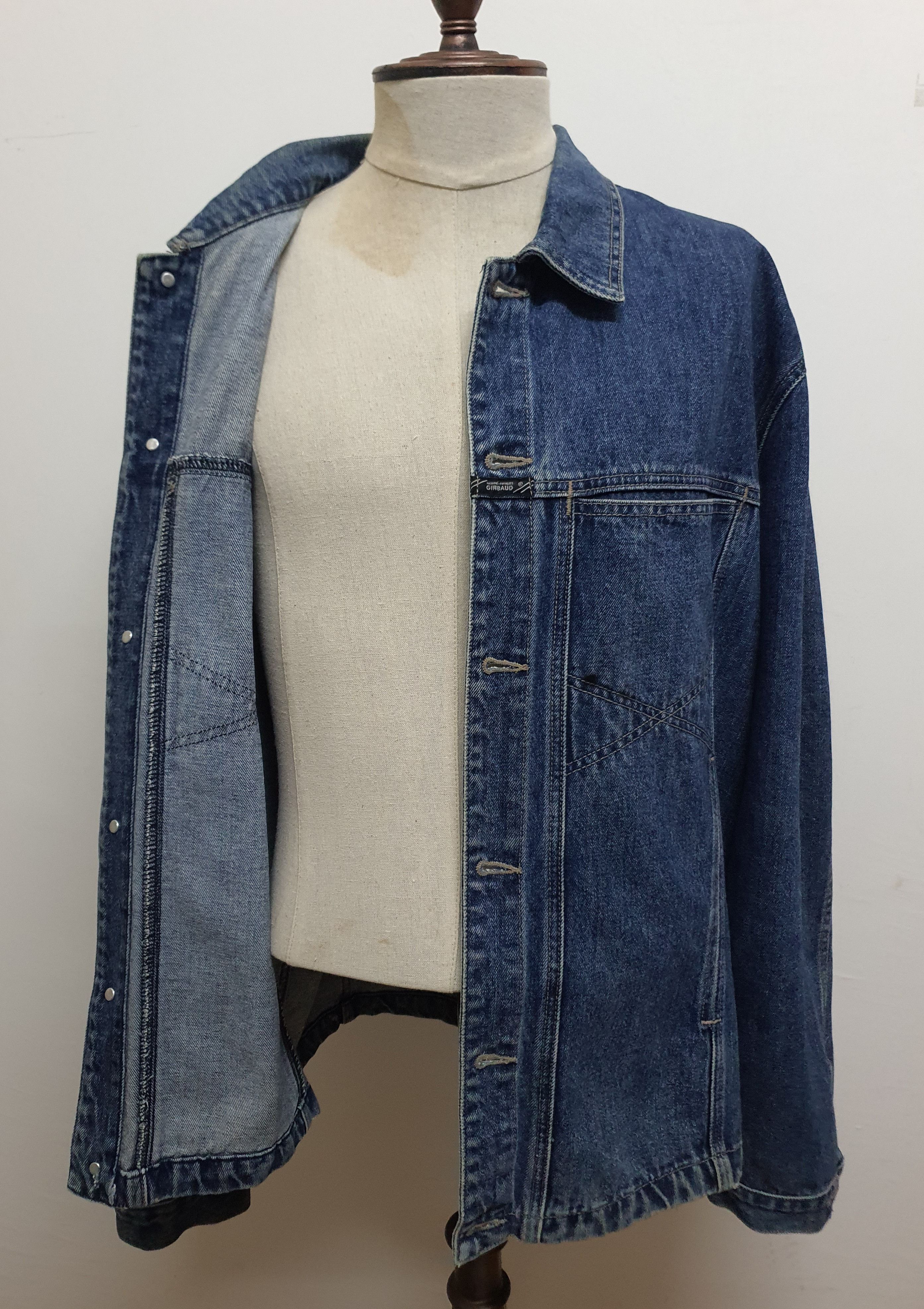 Marithe + Francois Girbaud MARITHE FRANCOIS GIRBOUD Blue Denim Jacket, XL. Size US XL / EU 56 / 4 - 7 Thumbnail