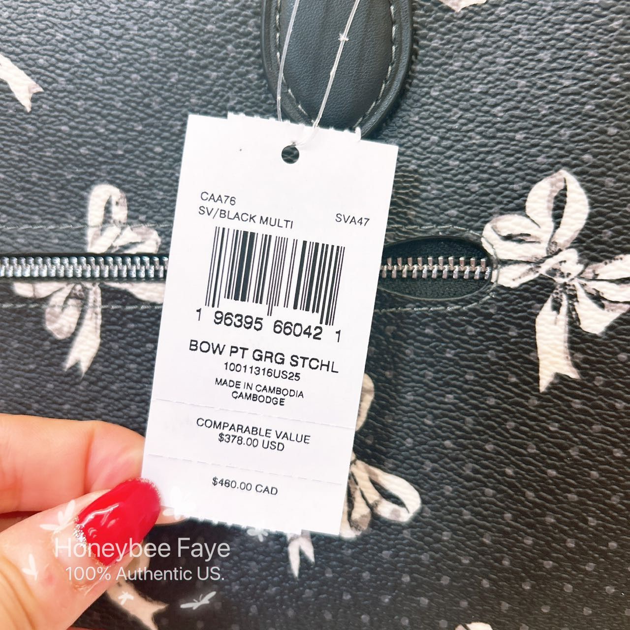 Georgia Stachel Bag With Bow Print CAA76
