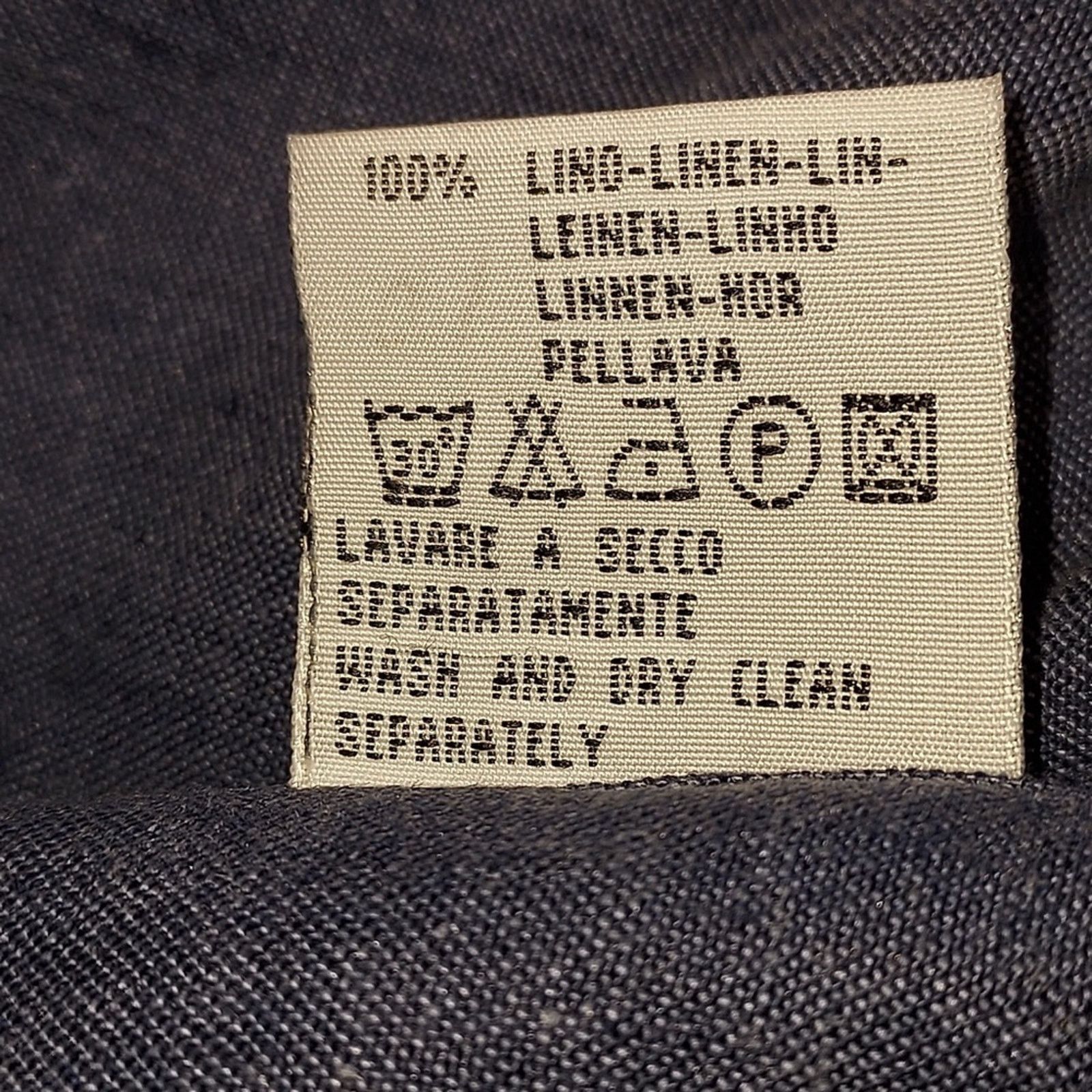 Other Blunauta Italian Linen Blue Gray Lightweight Denim Shirt Top Size S / US 4 / IT 40 - 5 Thumbnail