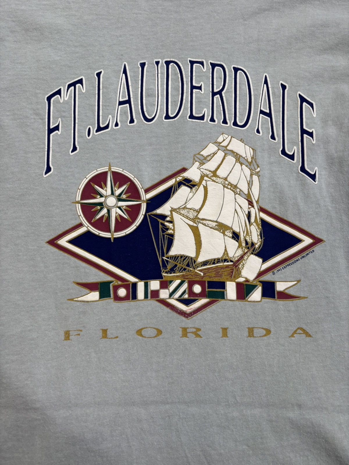 Vintage VTG 1993 Ft. Lauderdale Florida T-Shirt Boxy Fit L/XL Size US XL / EU 56 / 4 - 11 Thumbnail