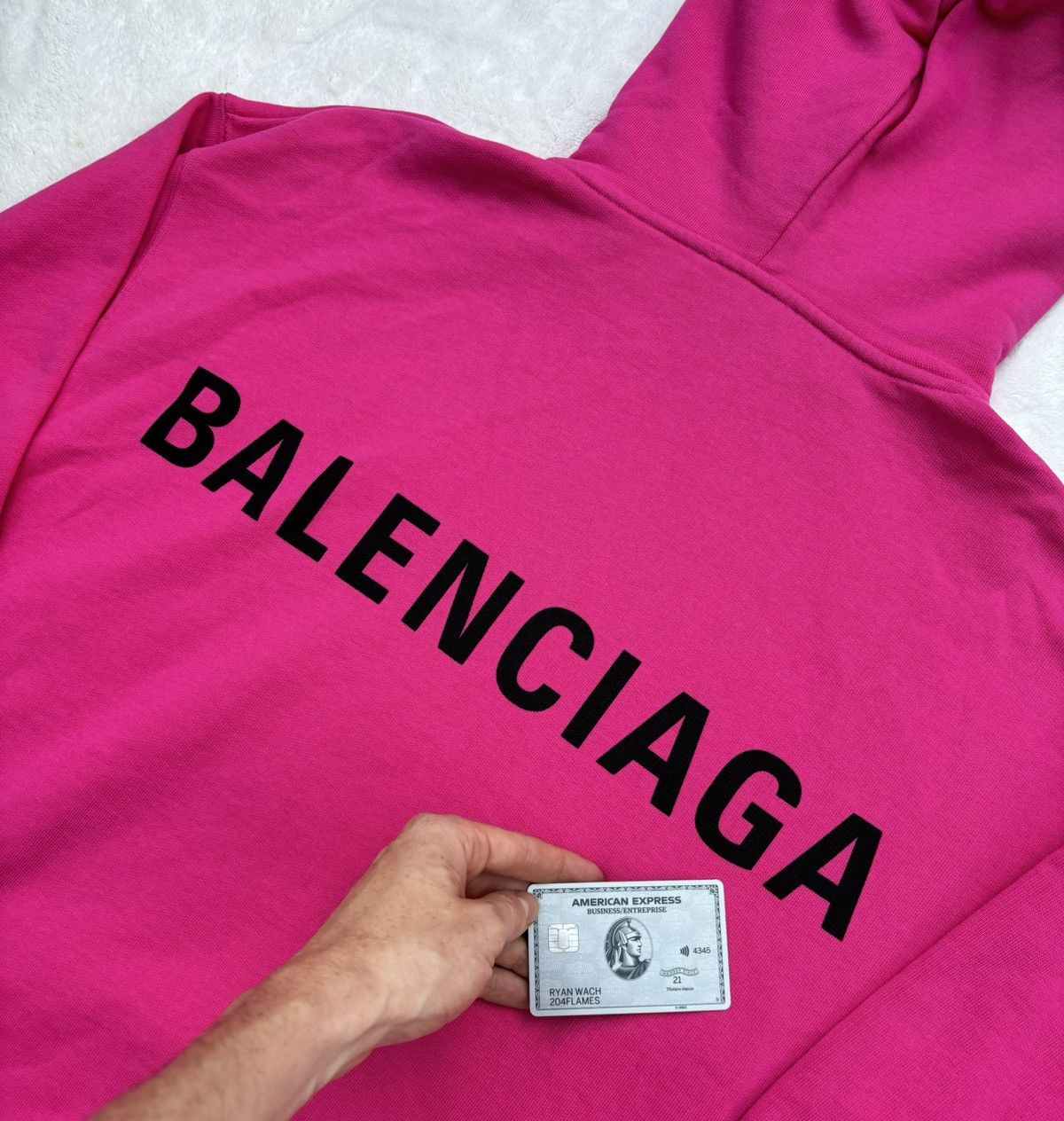 Balenciaga Balenciaga Pink/Black Back Logo Hoodie Size US XL / EU 56 / 4 - 2 Thumbnail