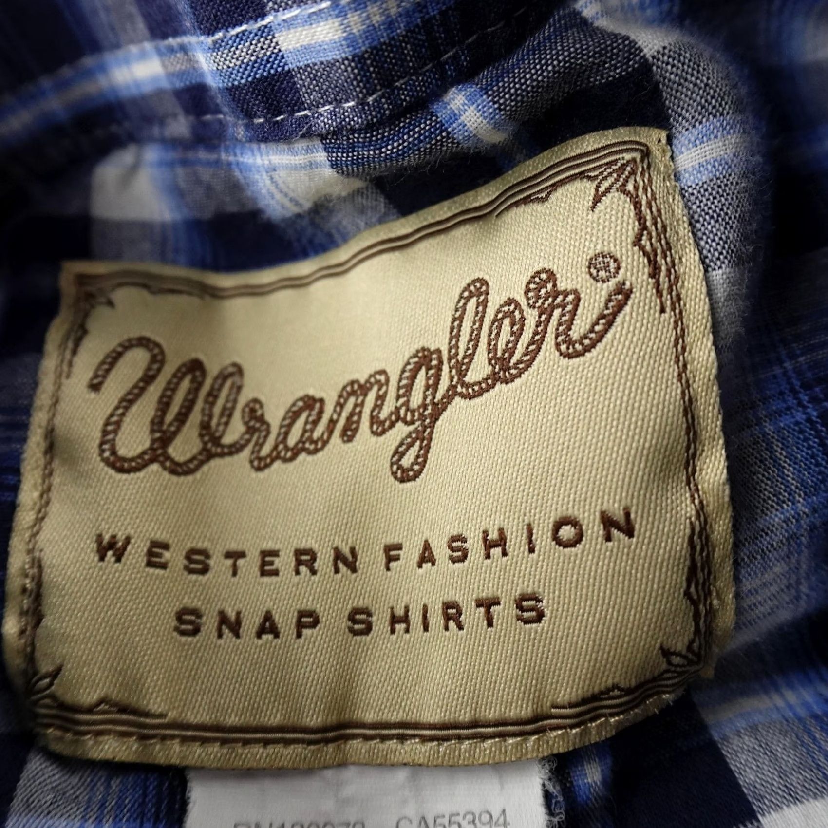 Wrangler Wrangler Shirt Mens L Blue Plaid Western Pearl Snap Up Short Sleeve Cowboy Rodeo Size US L / EU 52-54 / 3 - 4 Thumbnail