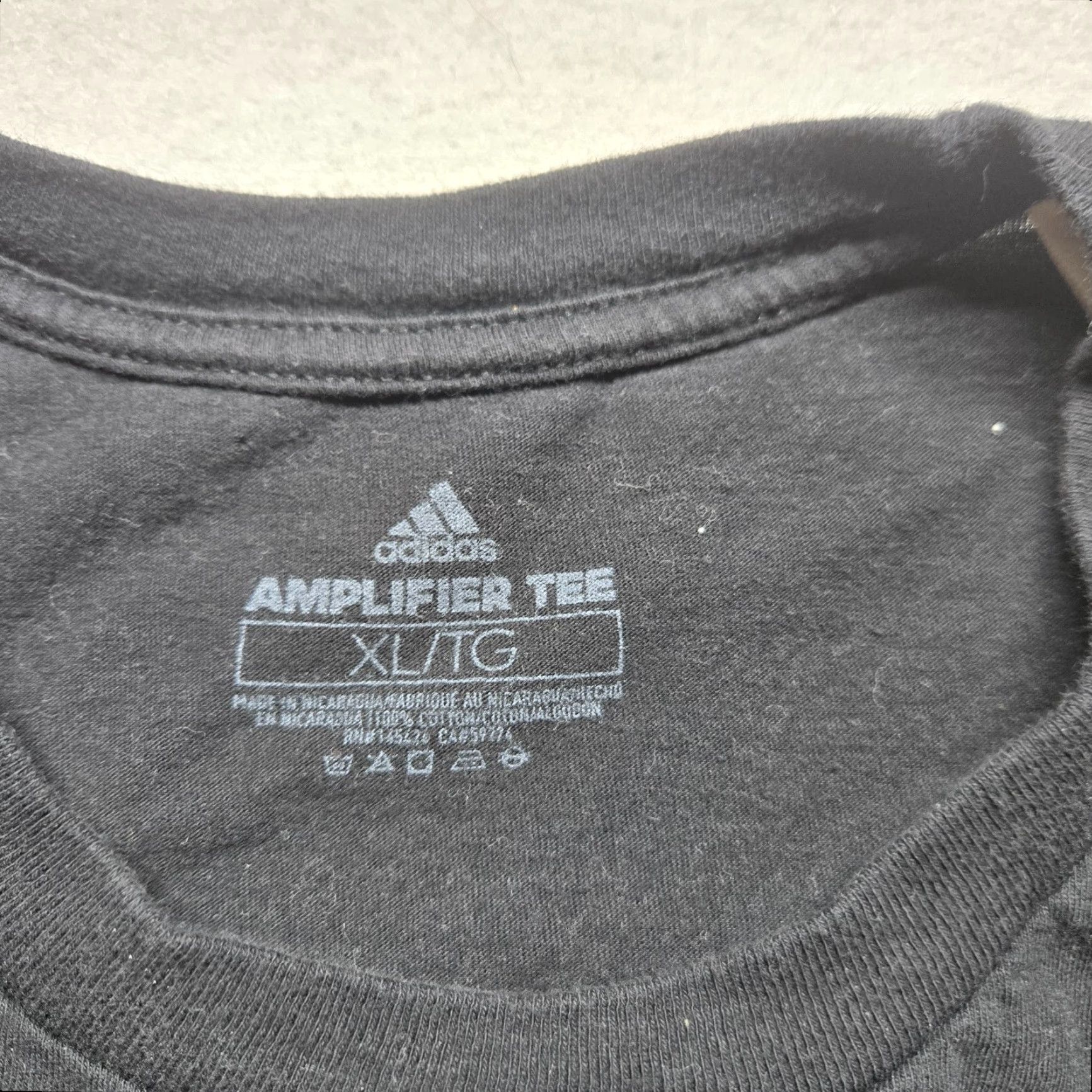 Adidas ADIDAS Shirt Adult XL Black Cotton Crew Neck Logo Tee Short Sleeve Sports All Seasons Mens XL Size US XL / EU 56 / 4 - 3 Thumbnail