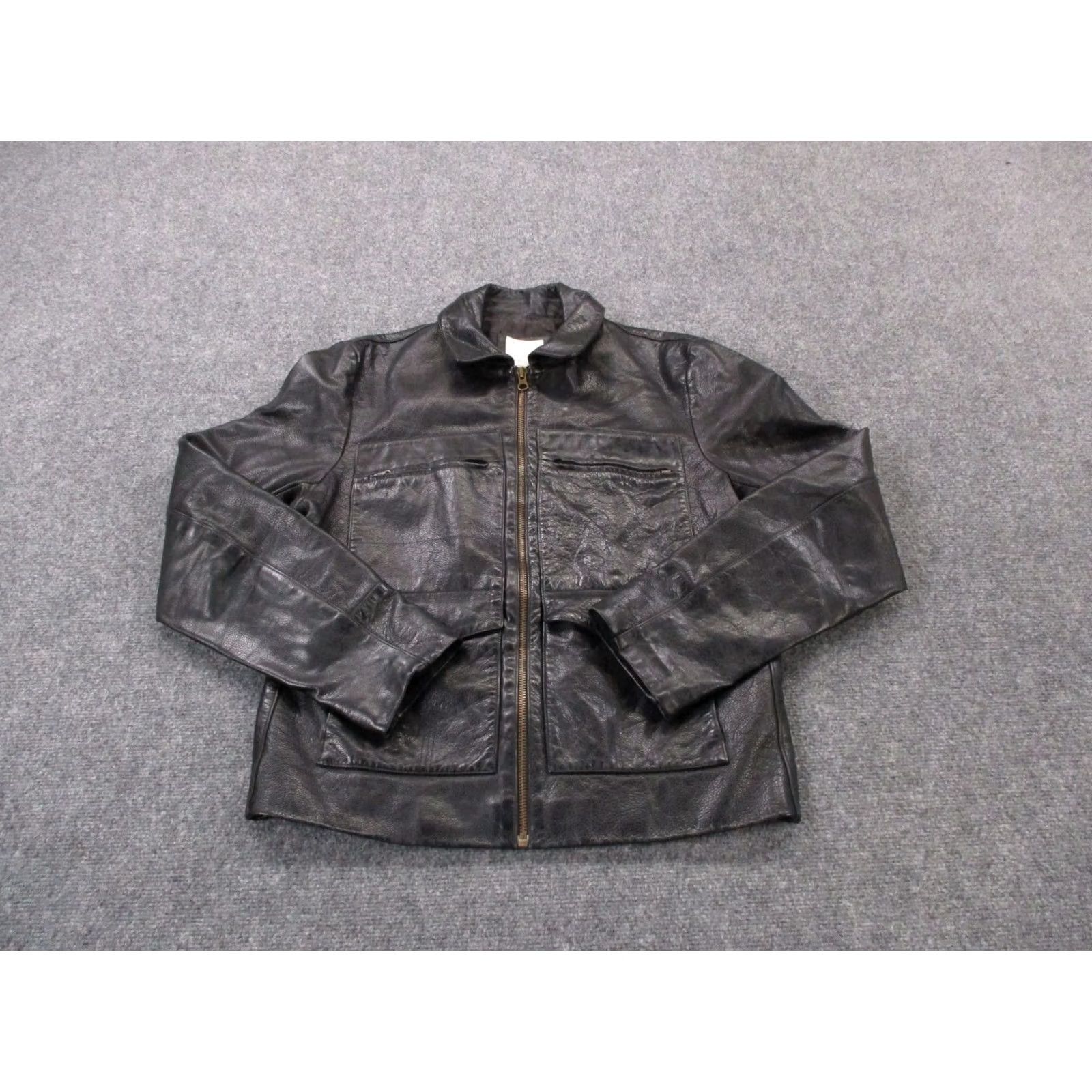 Billy Reid Billy Reid Jacket Mens XL Black Leather Biker Coat USA Made Size US XL / EU 56 / 4 - 2 Thumbnail