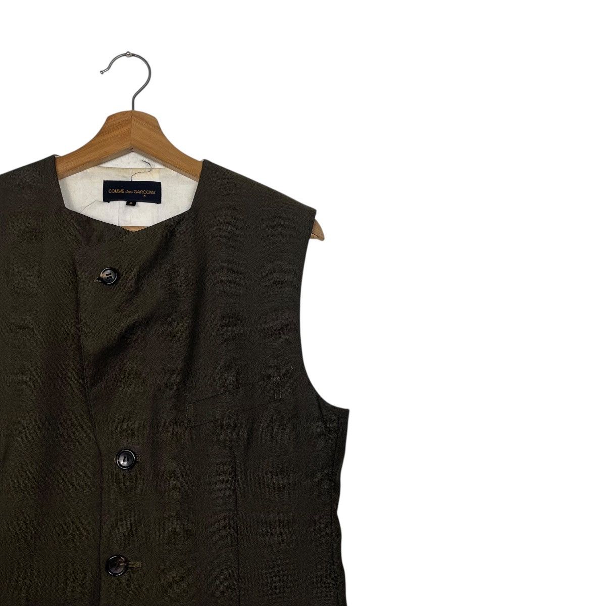 Comme des Garcons Comme Des Garcons AD1994 Sleeveless Frill Hem Wool Dress Size S / US 4 / IT 40 - 15 Thumbnail