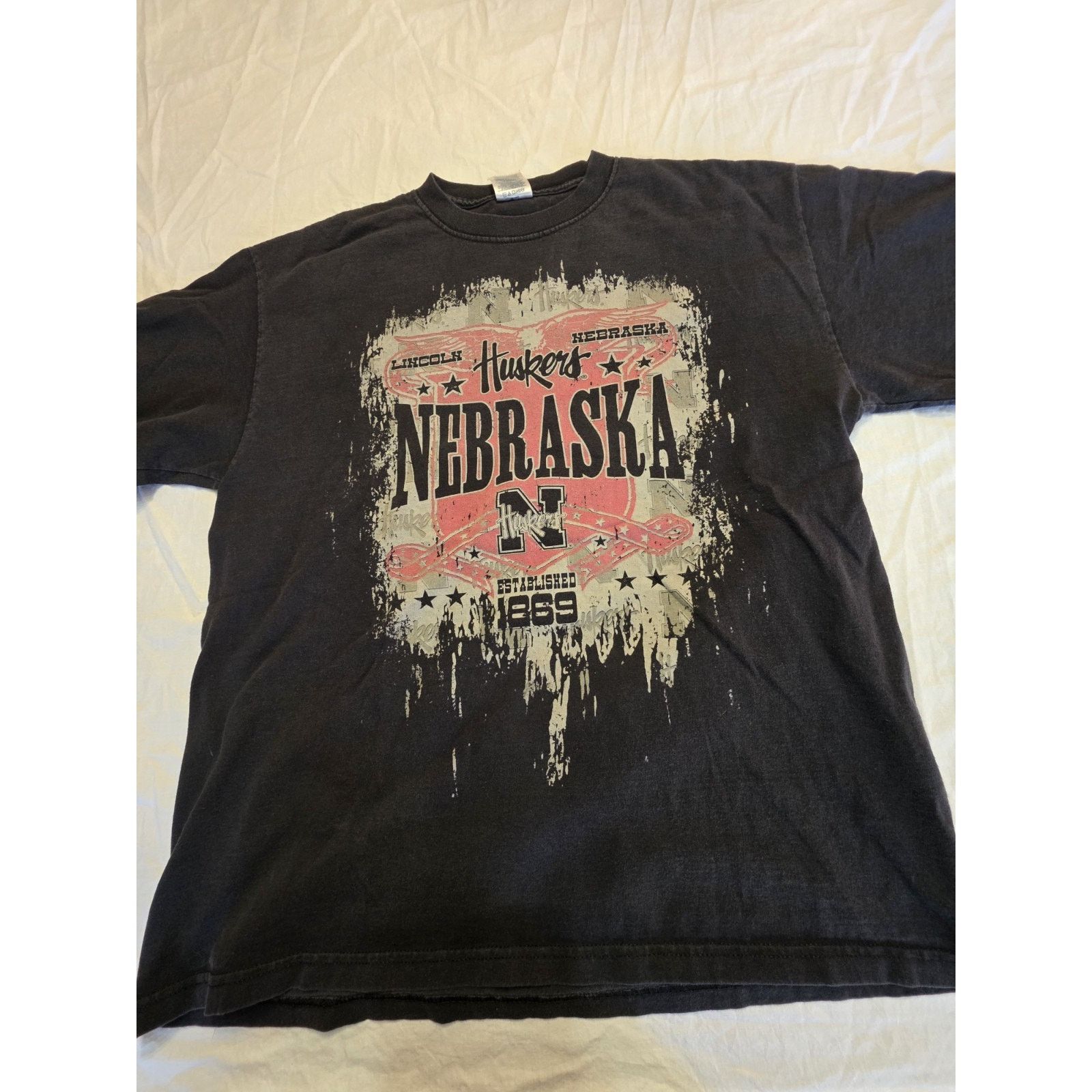 Delta Nebraska Huskers Delta Men's Size Large Short Sleeve Black Size US L / EU 52-54 / 3 - 1 Thumbnail