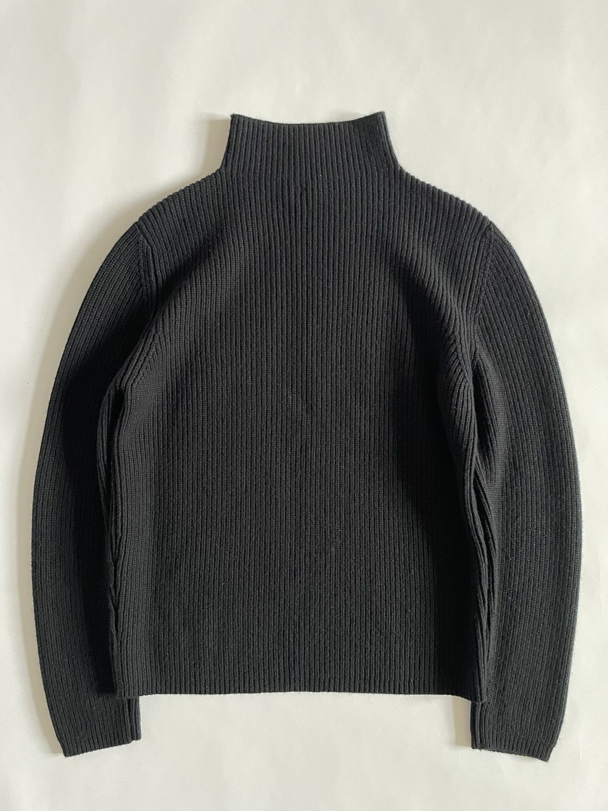 Jil Sander Jil Sander Early 2000’s Heavy Wool Ribbed Turtleneck Sweater Size US M / EU 48-50 / 2 - 2 Thumbnail
