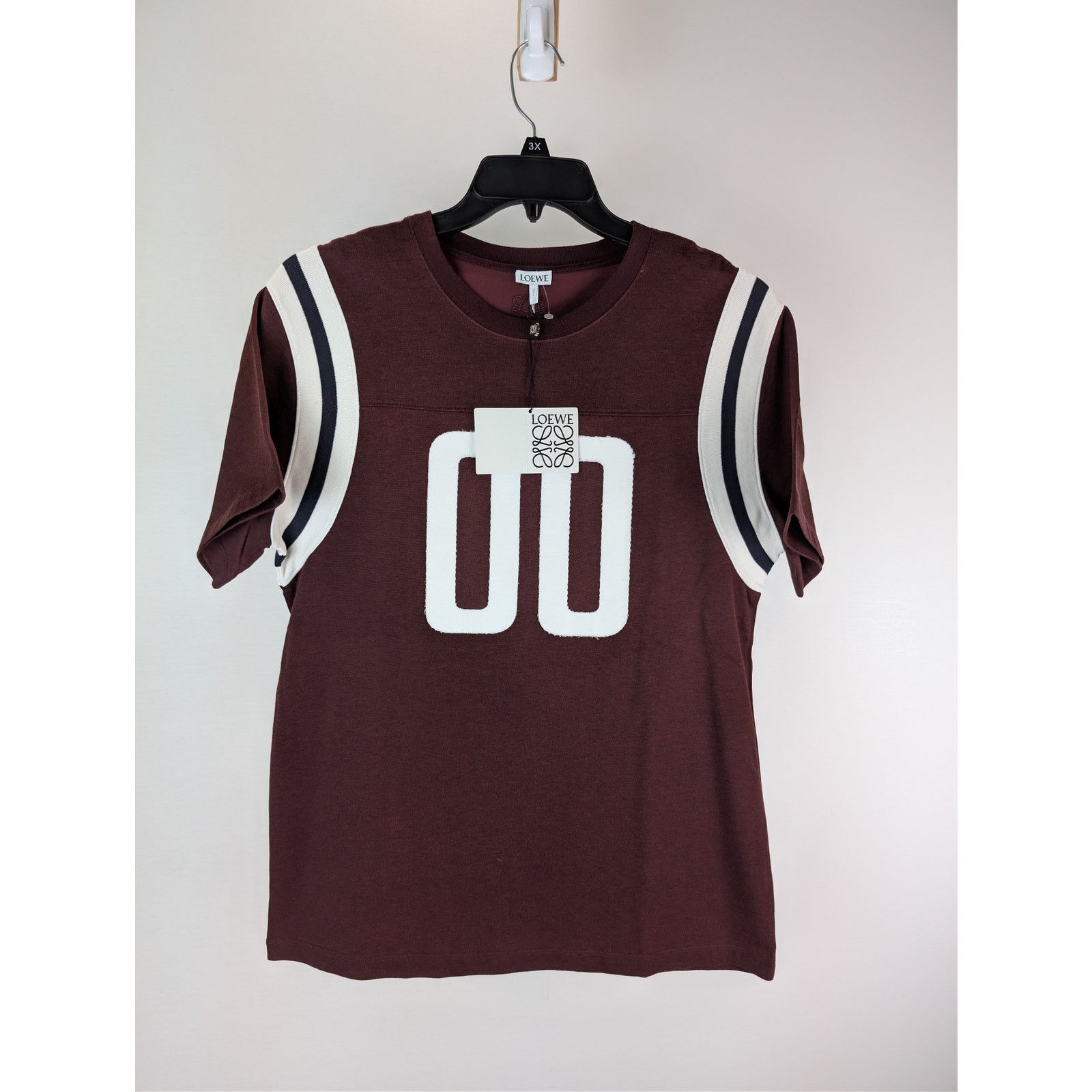 o1rshd1 '00' number regular-fit T-shirt in burgundy