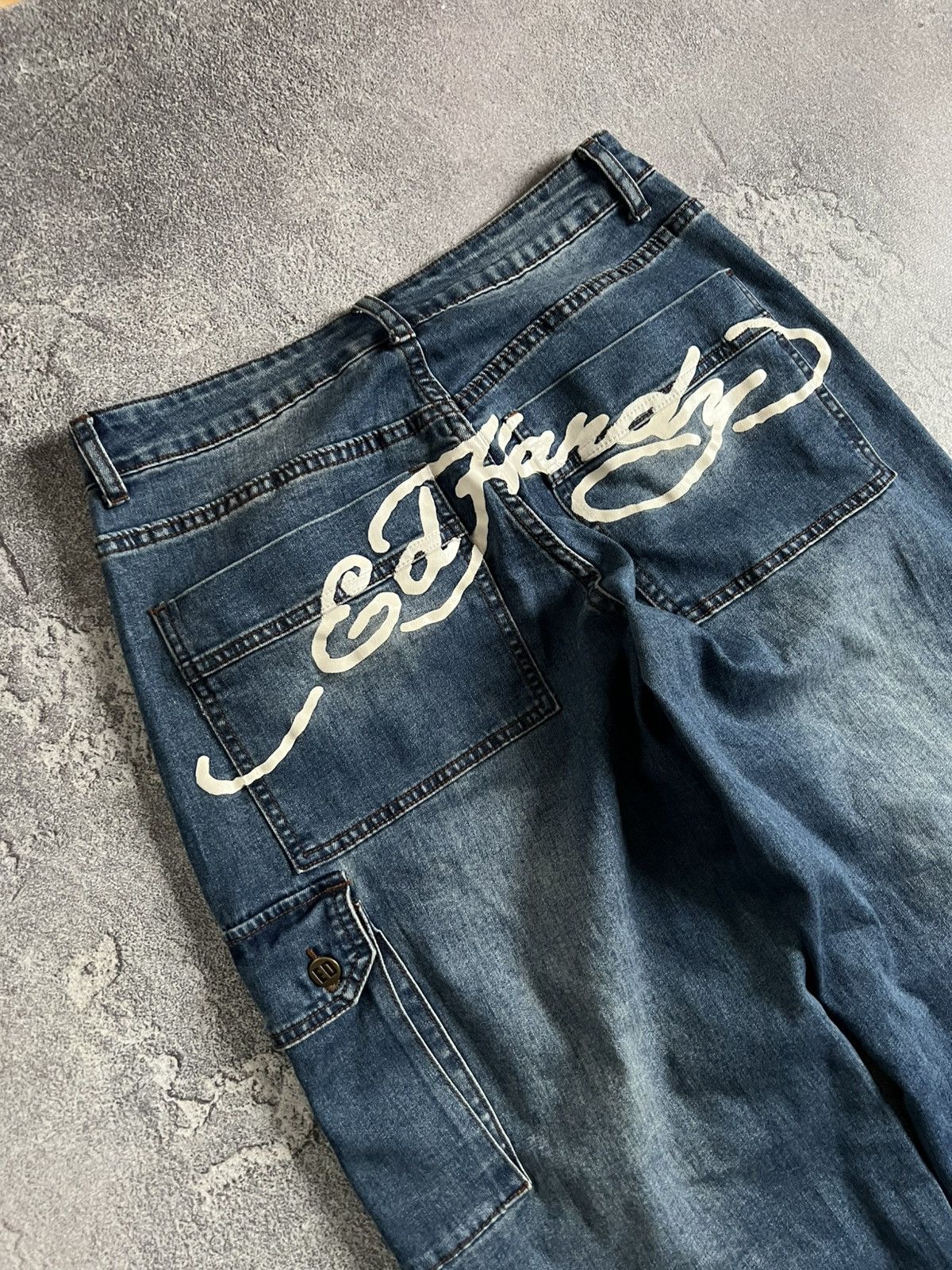 Ed Hardy Ed Hardy X Urban Outfitters Cargo Dragon Logo Denim Jeans S Size US 34 / EU 50 - 3 Thumbnail