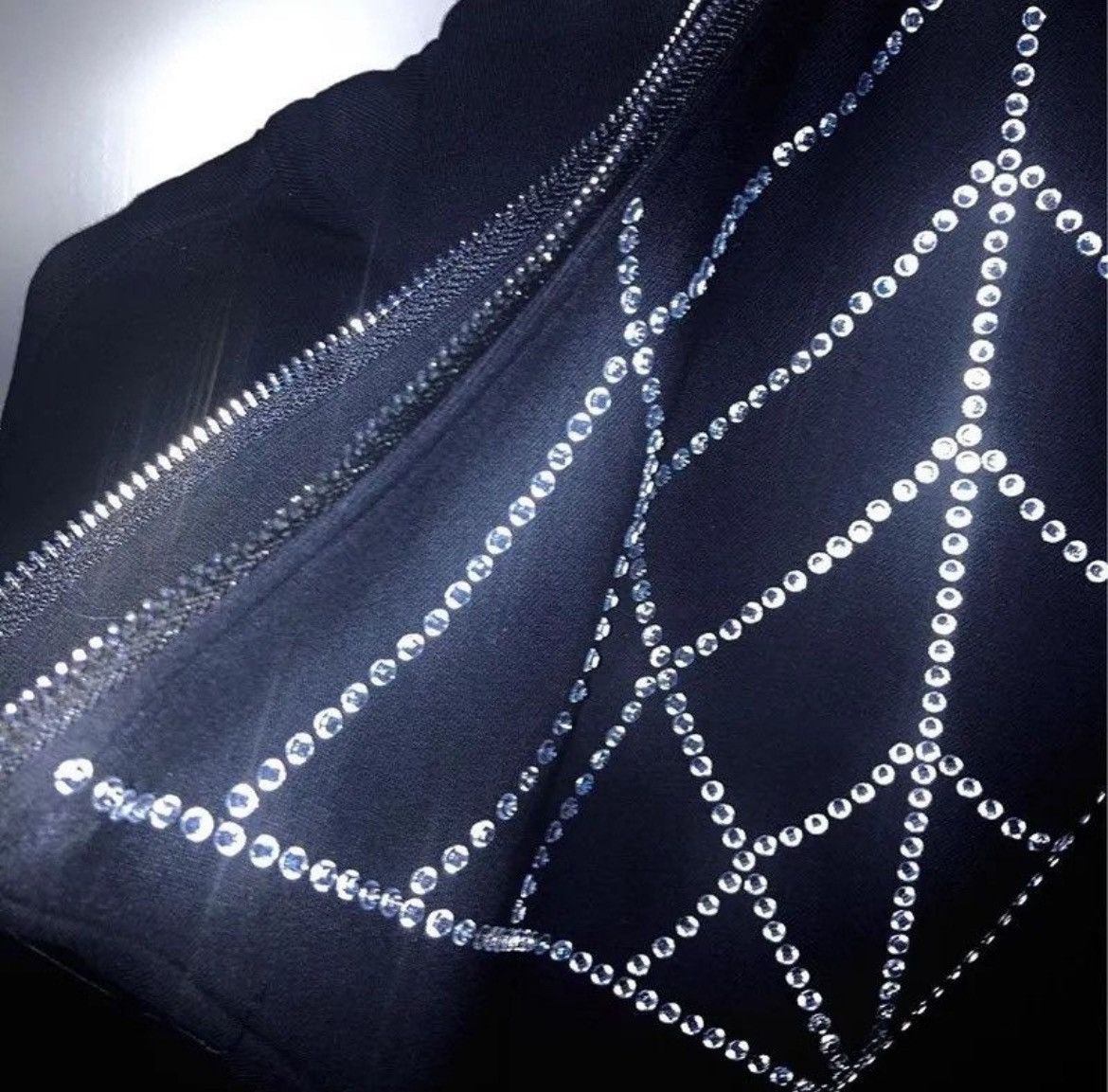 Japanese Brand Y2K Punk Gothic Zip-up Hoodie Sweatshirt Oversize Cross Web Size US L / EU 52-54 / 3 - 3 Thumbnail