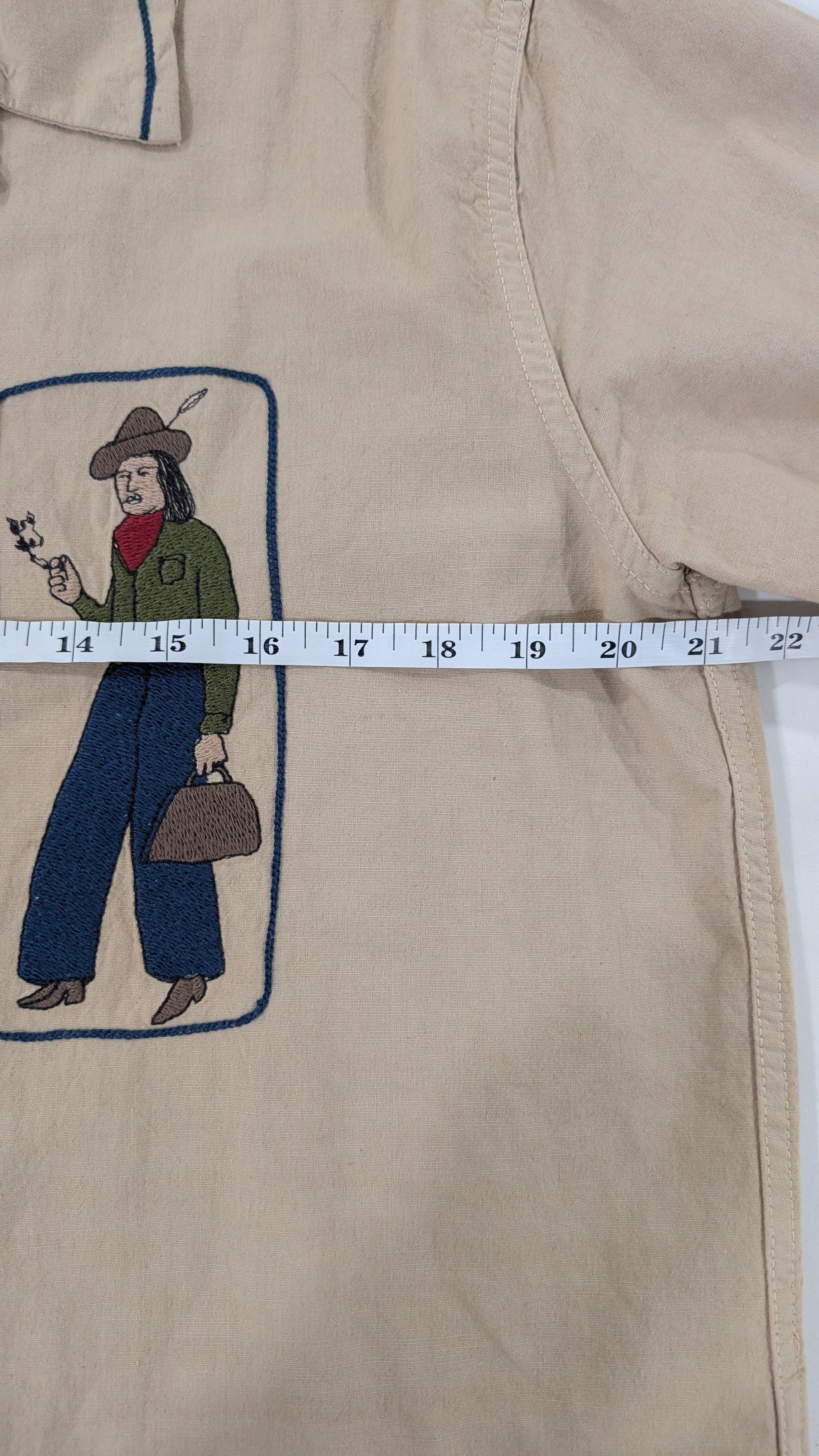 Samuel Zelig Box Camp Shirt Embroidered Art