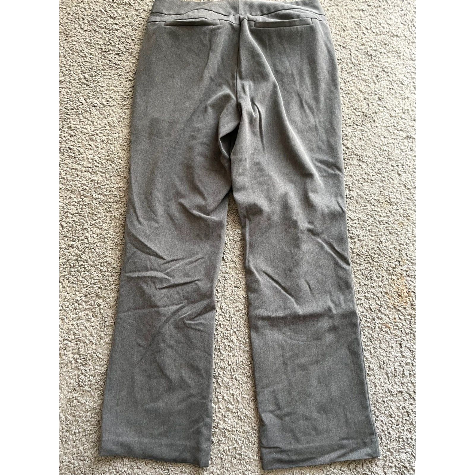 Dockers VINTAGE Womens Dockers Gray Pants Flat Front 4 Khakis/Chinos Cotton/Spandex Regular Inseam 31 Size 27" / US 4 / IT 40 - 3 Thumbnail