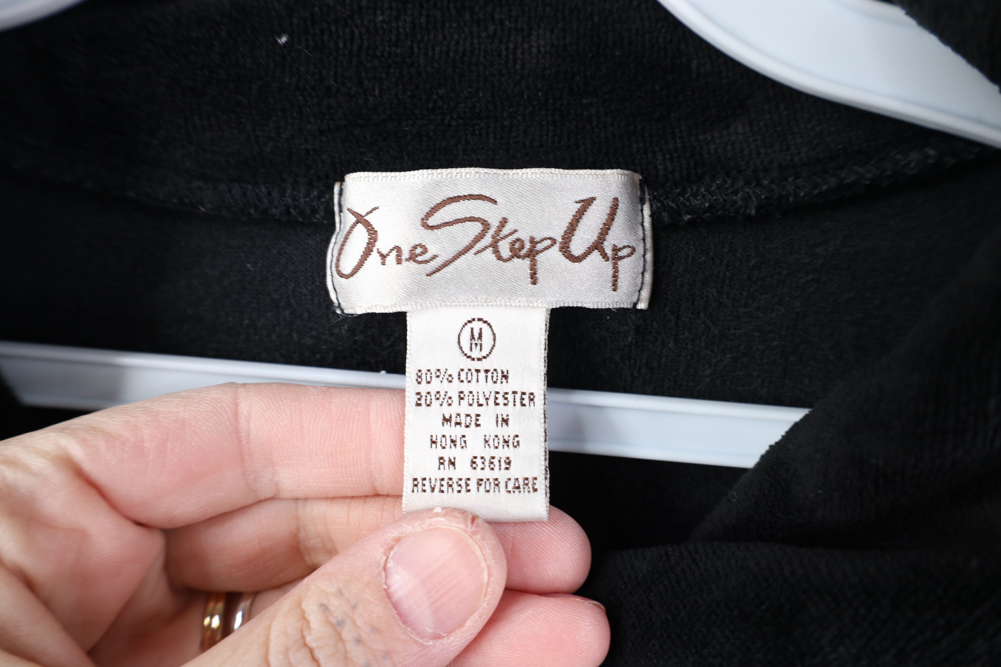 Vintage Vintage 70s Streetwear Blank Velour Long Sleeve Polo Black Size M / US 6-8 / IT 42-44 - 6 Thumbnail