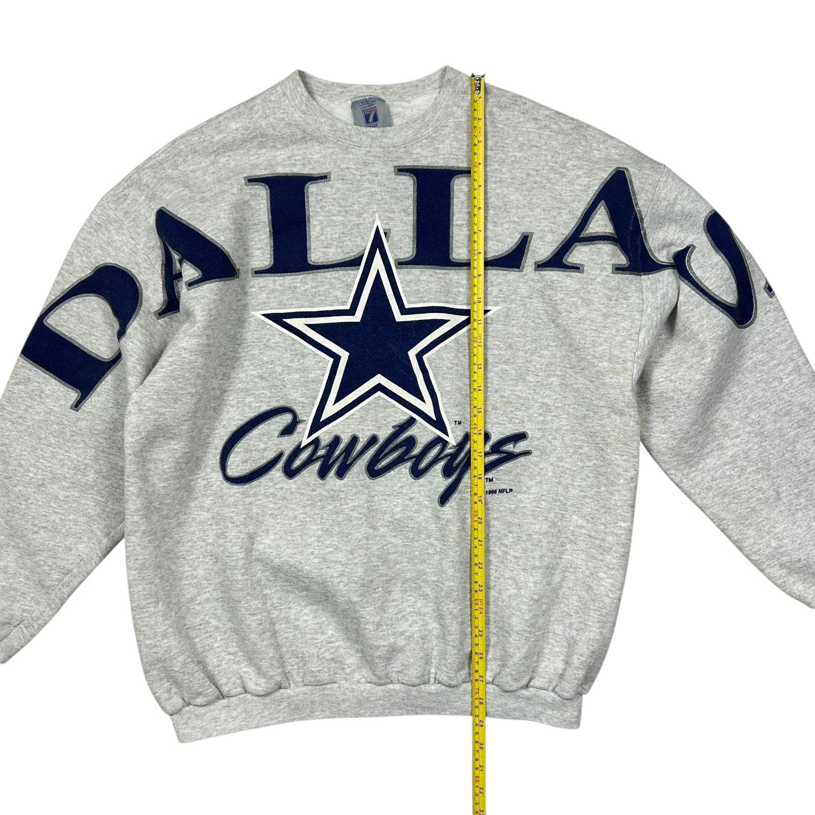 NFL VTG 90s DALLAS COWBOYS 1996 LOGO 7 SWEATSHIRT SPELL OUT Size US XL / EU 56 / 4 - 9 Thumbnail