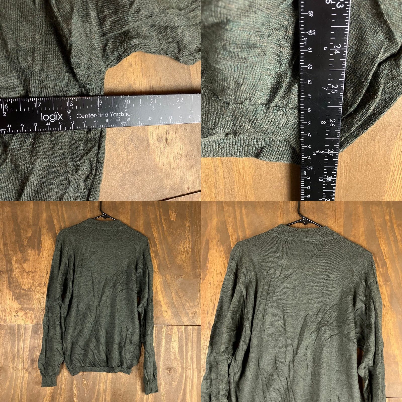 Vintage Bachrach Mens Sweater Green Crew Neck 100% Extra Fine Merino Wool Long Sleeve M Size US M / EU 48-50 / 2 - 8 Thumbnail
