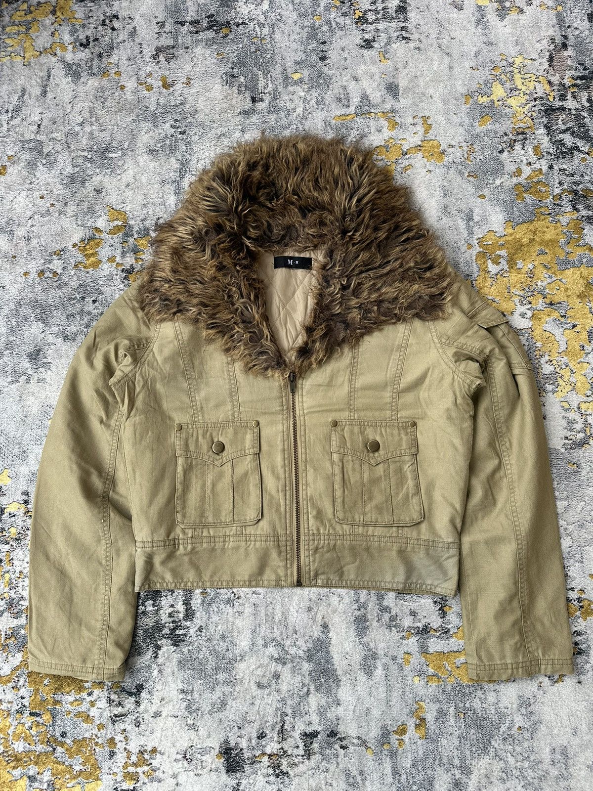 special vintage archive fake fur jacket