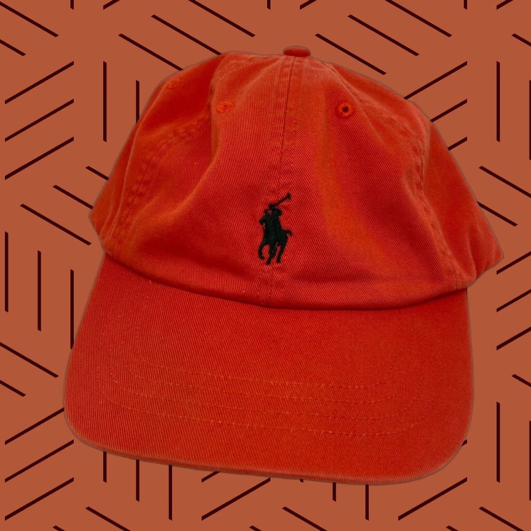 Polo Ralph Lauren VINTAGE Polo Ralph Lauren Hat Cap Strapback Orange Small Black Pony One Size Dad Size US M / EU 48-50 / 2 - 1 Thumbnail