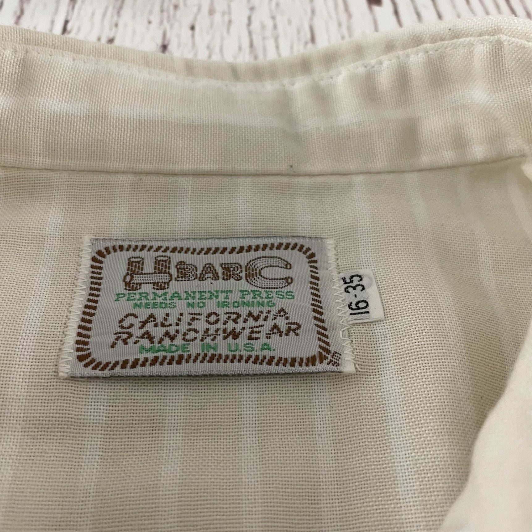 Vintage VINTAGE H Bar C Striped Long Sleeve Snap Button Front Shirt Men's 16-35 Beige Size US L / EU 52-54 / 3 - 2 Thumbnail