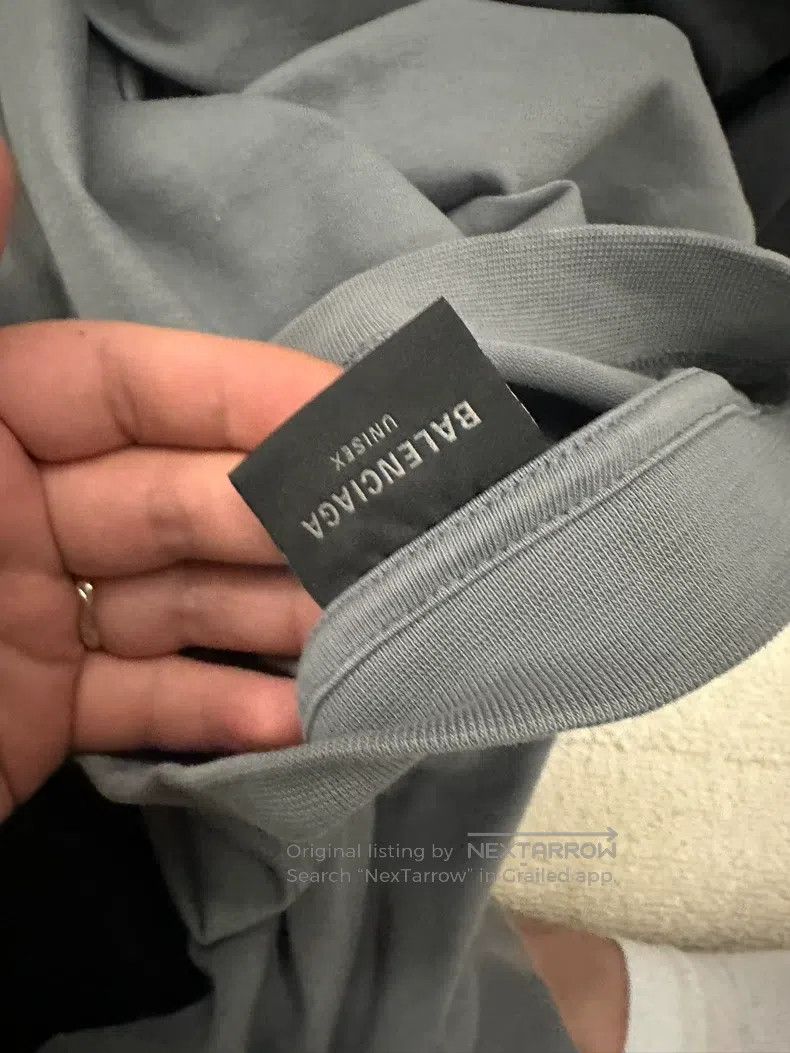 Balenciaga Balenciaga Gray Reflective Logo Short Sleeve Size US XXS / EU 40 - 5 Thumbnail