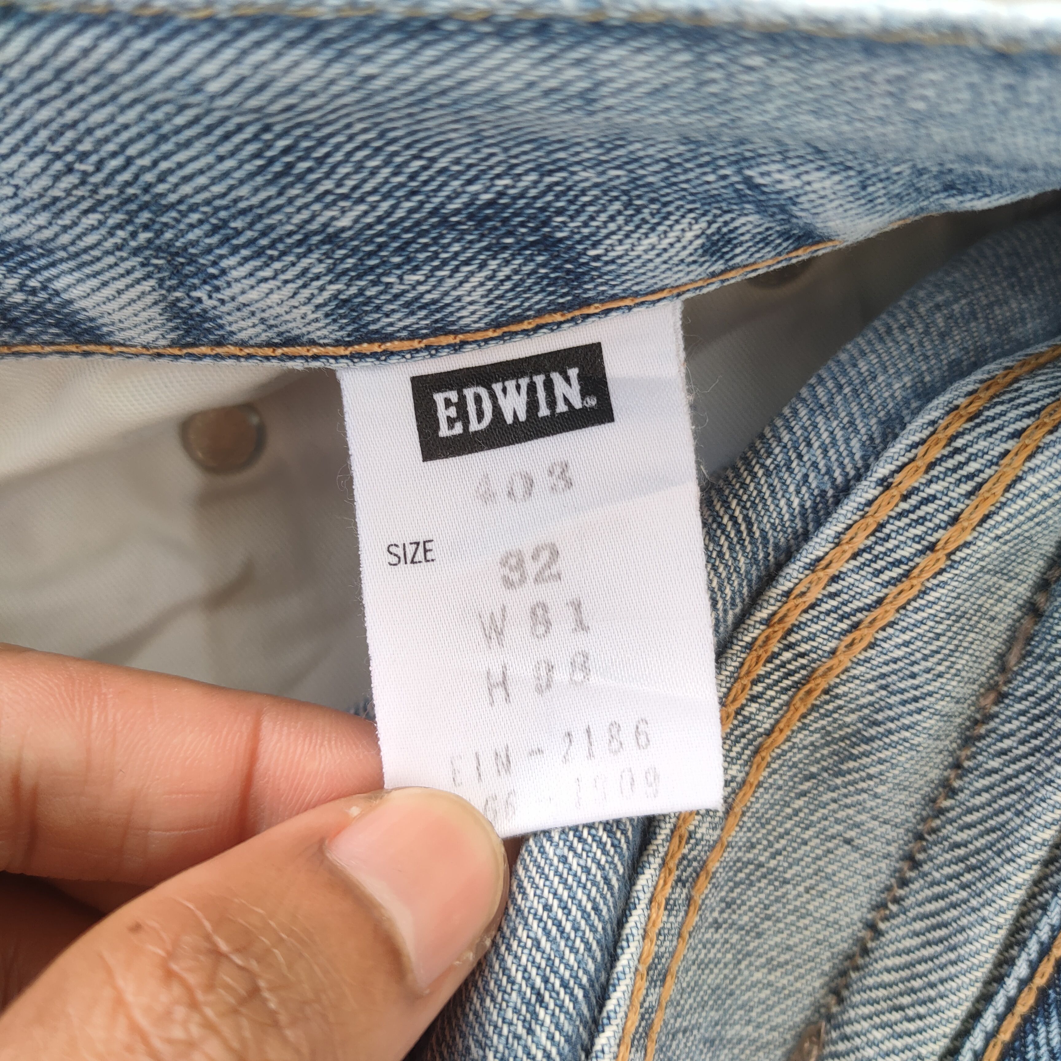 Edwin W33 VINTAGE EDWIN 403 FADED BLUE JEANS DENIM PANTS Size US 33 - 13 Thumbnail