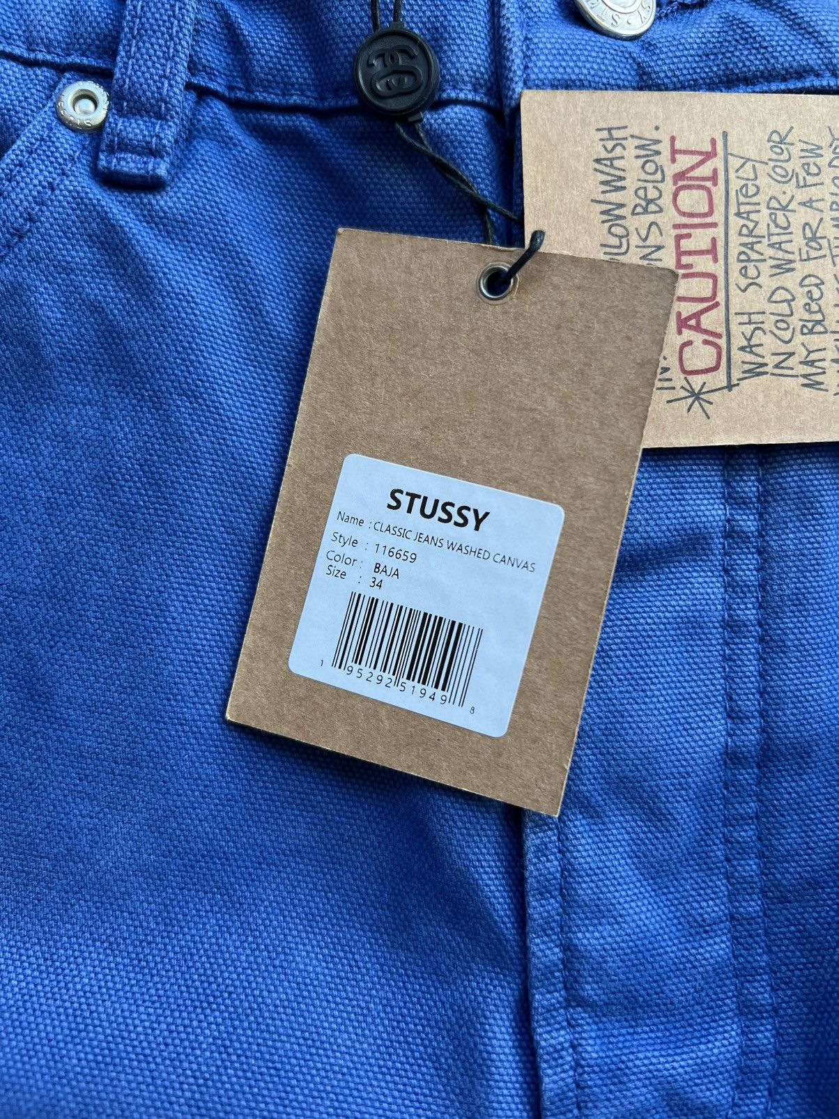 Stussy Stussy Classic Jean Canvas Baja Blue 34 Size US 34 / EU 50 - 7 Thumbnail