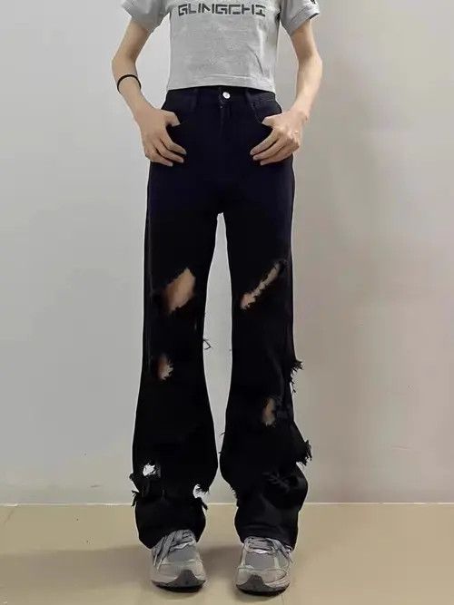 Japanese Brand × Vintage Micro Flared Straight Jeans Size US 32 / EU 48 - 1 Thumbnail