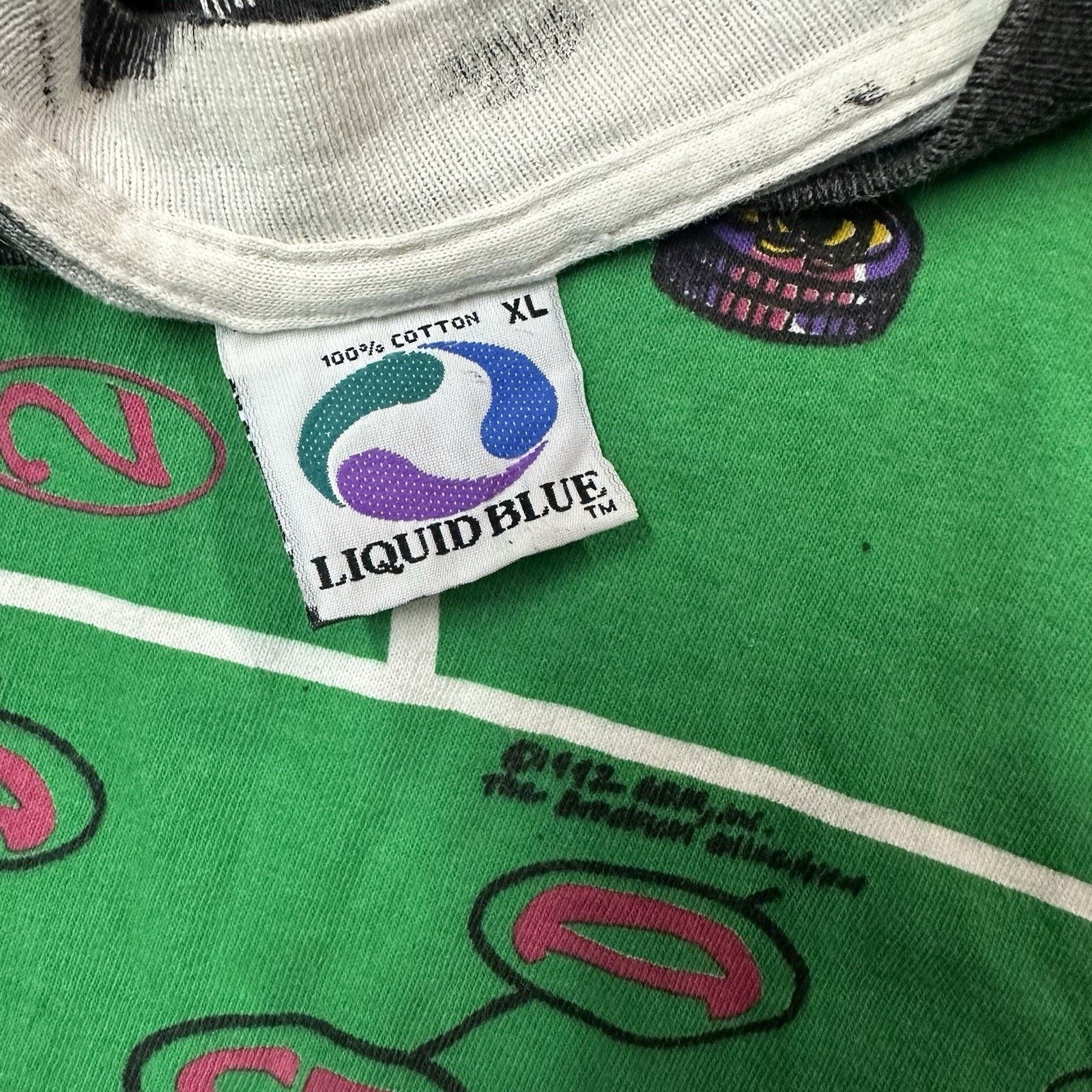 Band Tees × Liquid Blue × Vintage Vintage 1992 Liquid Blue Grateful Dead Vegas Dead AOP Tee Size US XL / EU 56 / 4 - 3 Thumbnail