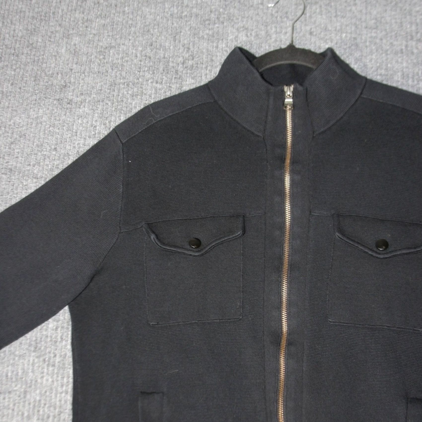 Banana Republic Banana Republic Full Zip Sweater Mens L Black Pima Cotton Utility Jacket Size US L / EU 52-54 / 3 - 3 Thumbnail