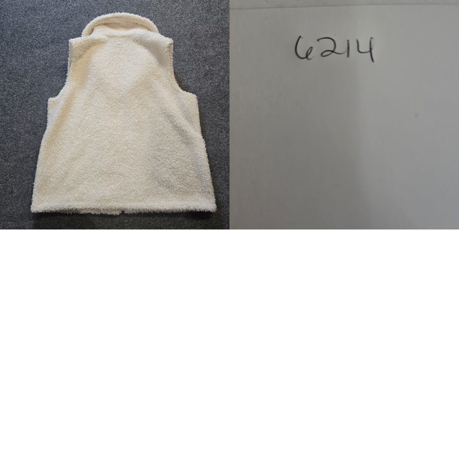J. Jill J Jill Vest Womens Large White Fleece Boucle Zip Sleeveless Capsule Midweight Casual Winter Spring Fall Pockets Size L / US 10 / IT 46 - 8 Thumbnail