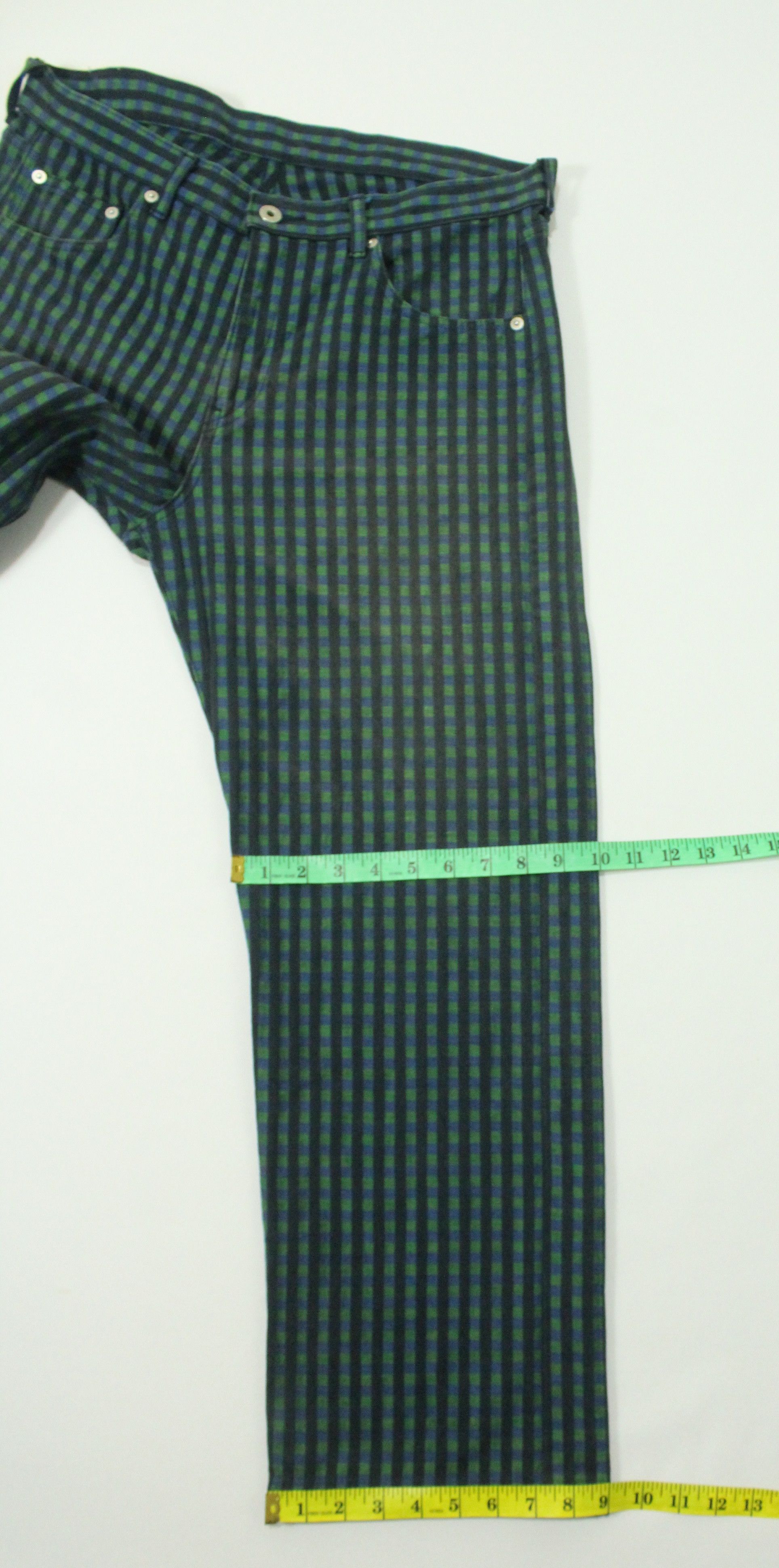 Neighborhood Vintage NEIGHBORHOOD Denim 2002 Woven Striped Plaid Size US 33 - 21 Thumbnail