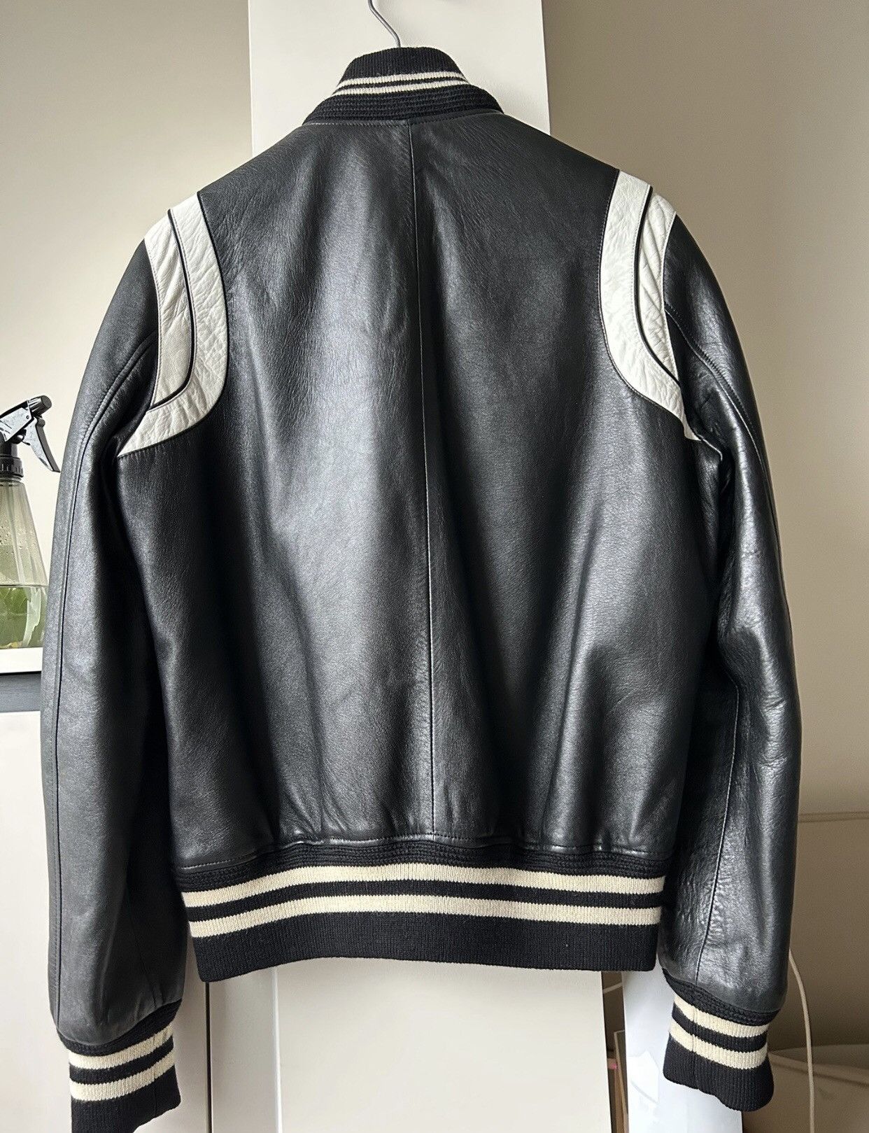 Saint Laurent Paris Saint Laurent 16fw full leather black baseball jacket Size US M / EU 48-50 / 2 - 4 Thumbnail