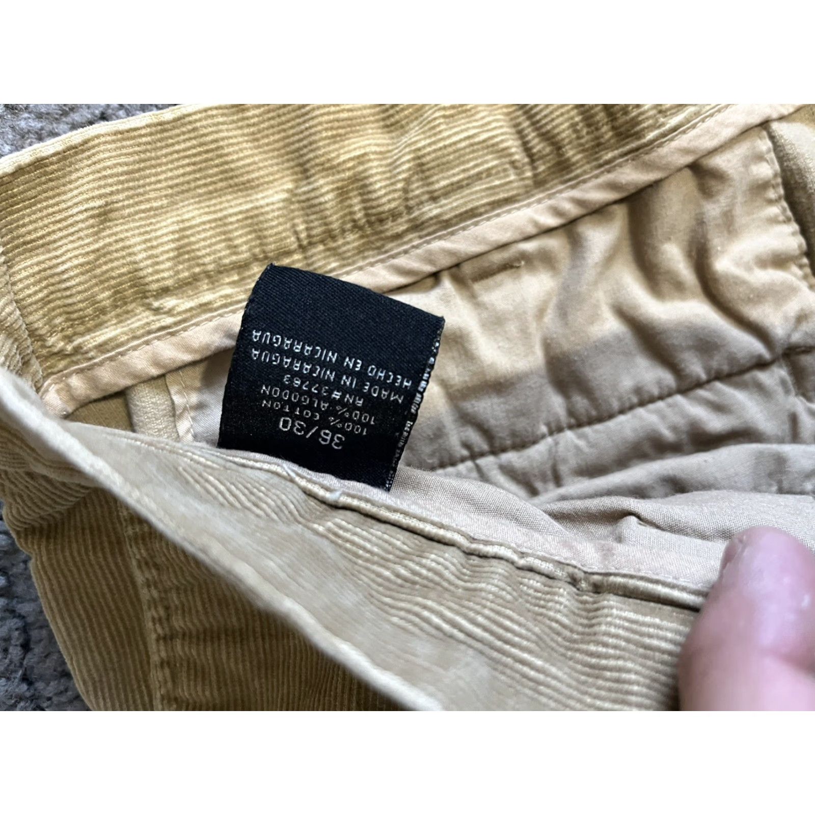 Perry Ellis Perry Ellis Chino Pants Men's 36 Regular Khaki Corduroy Pleated 31" Inseam Beigish Opt: Modern/ Casual Mens Size US 36 / EU 52 - 6 Thumbnail