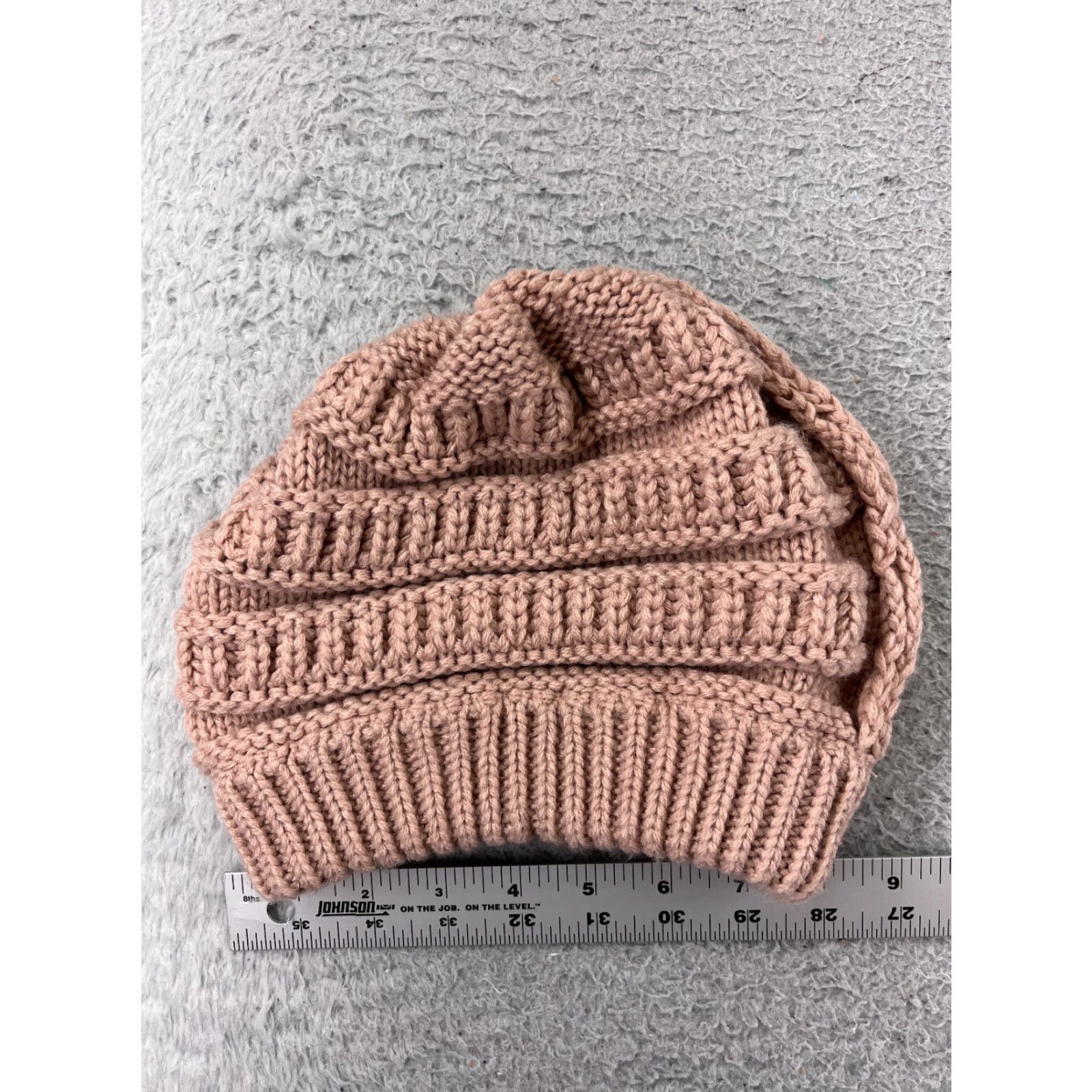 Vintage C.C Exclusives Beanie Womens One Size Pink Acrylic Knit Logo Winter Ski Womens Size ONE SIZE - 5 Thumbnail