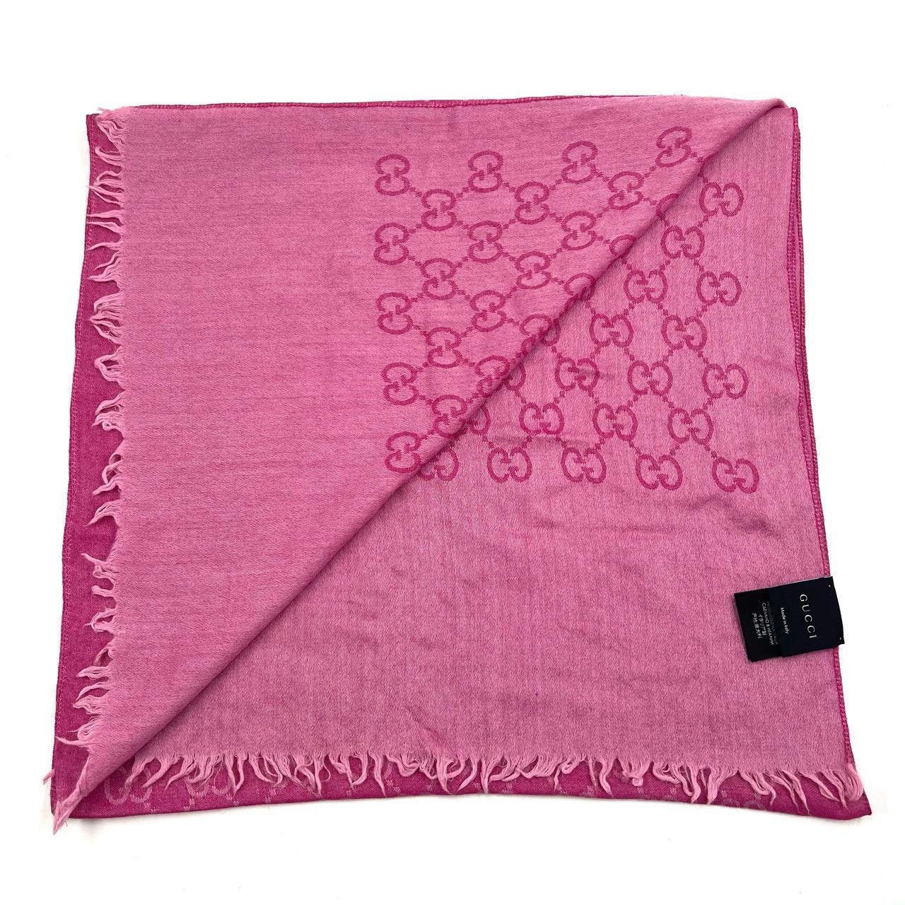 Gucci Gucci/Fuchsia Pink Double G Print Reversible Scarf/ Size ONE SIZE - 5 Thumbnail