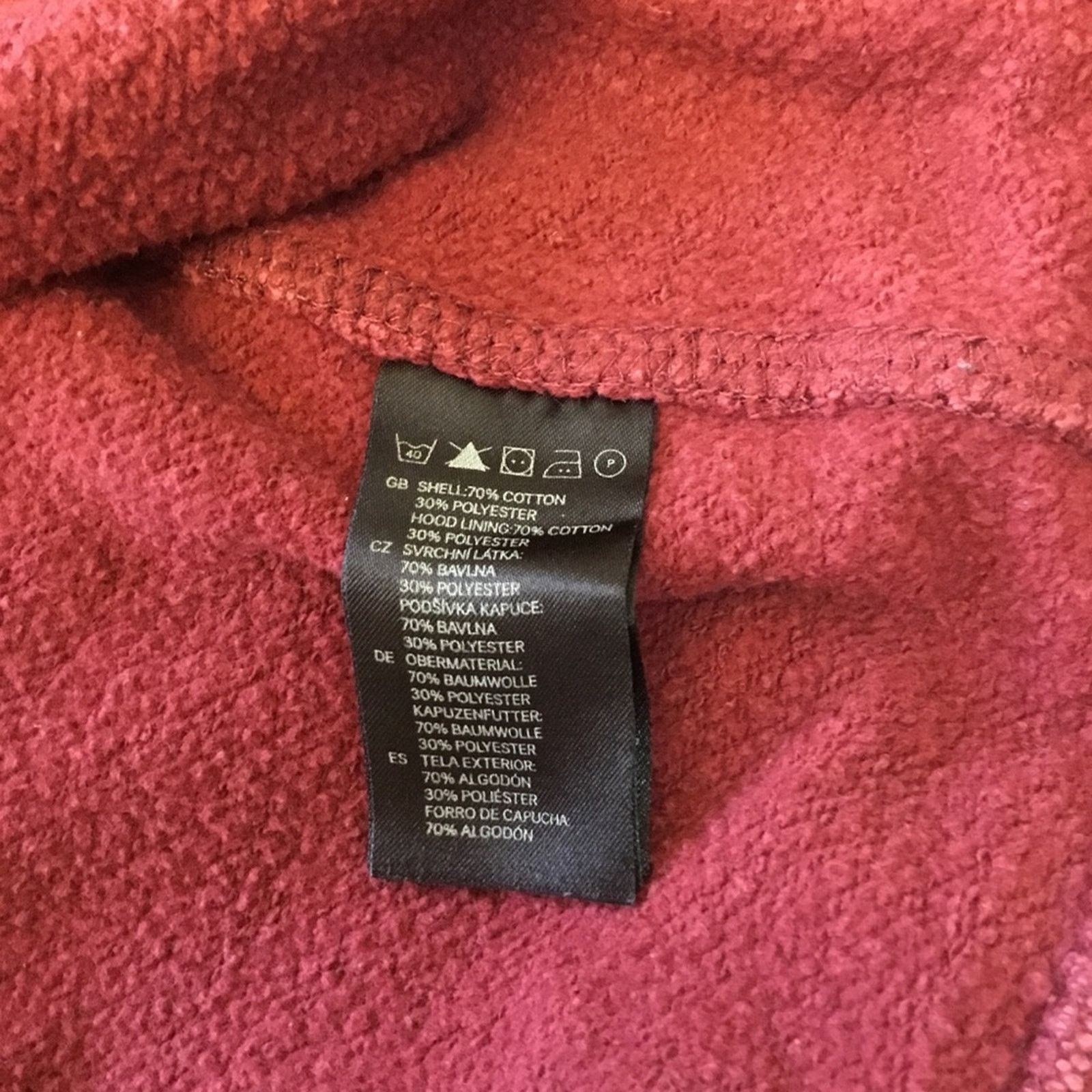 H&M H&M Burgundy Zip-Up Hoodie Size S / US 4 / IT 40 - 13 Thumbnail