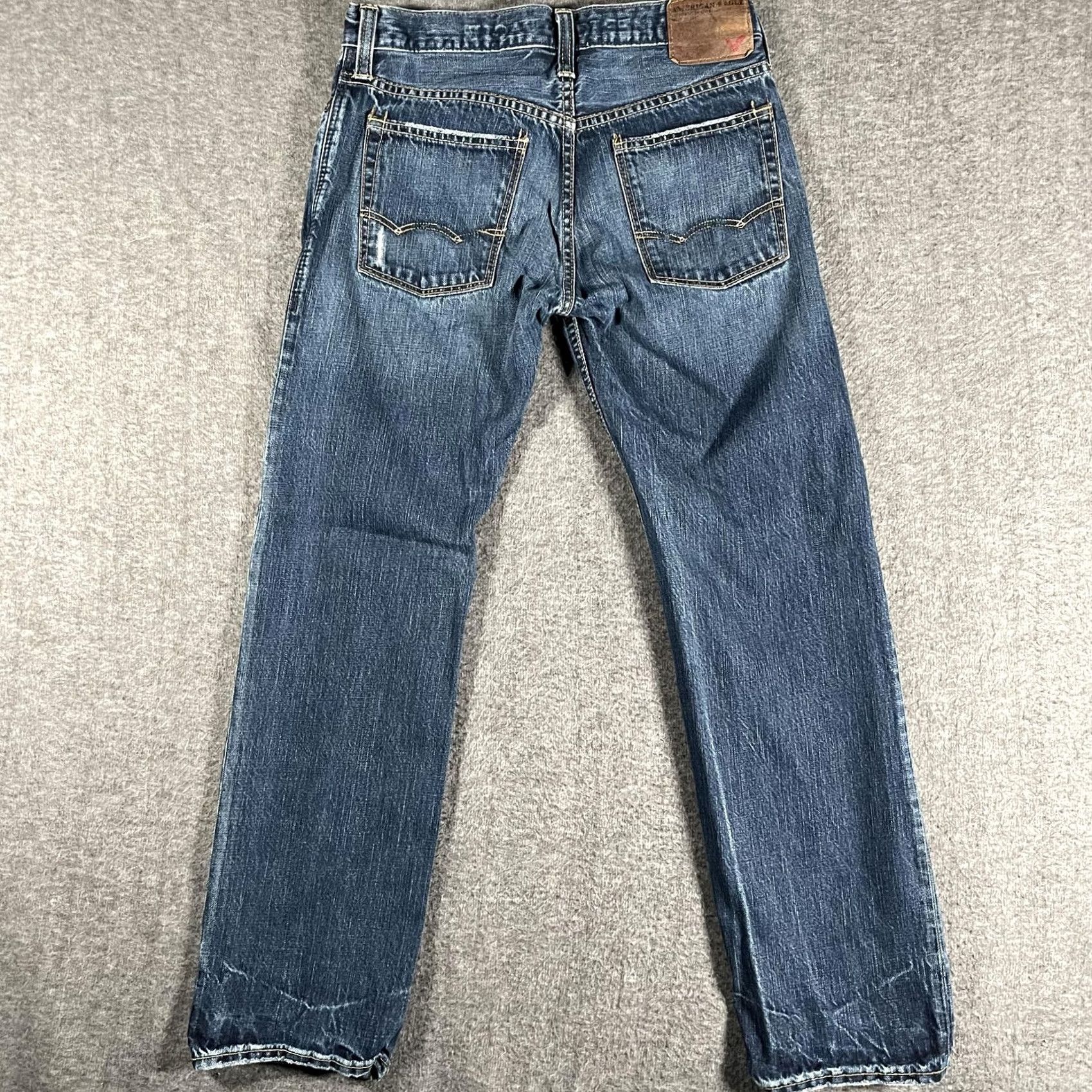 American Eagle Outfitters American Eagle Jeans Mens 30x30 Blue Straight Leg Distressed Denim 30in Regular Waist 30in Hong Kong Black? Size US 30 / EU 46 - 3 Thumbnail
