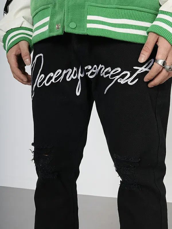 VIBE skate graphic ripped flare jeans Size US 32 / EU 48 - 2 Thumbnail