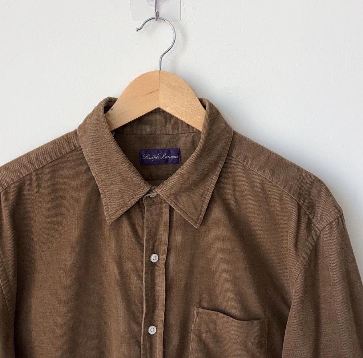 Ralph Lauren Purple Label Corduroy Shirt Size 17.5 XL XXL Fine Wale Made in Italy Size US XL / EU 56 / 4 - 4 Thumbnail