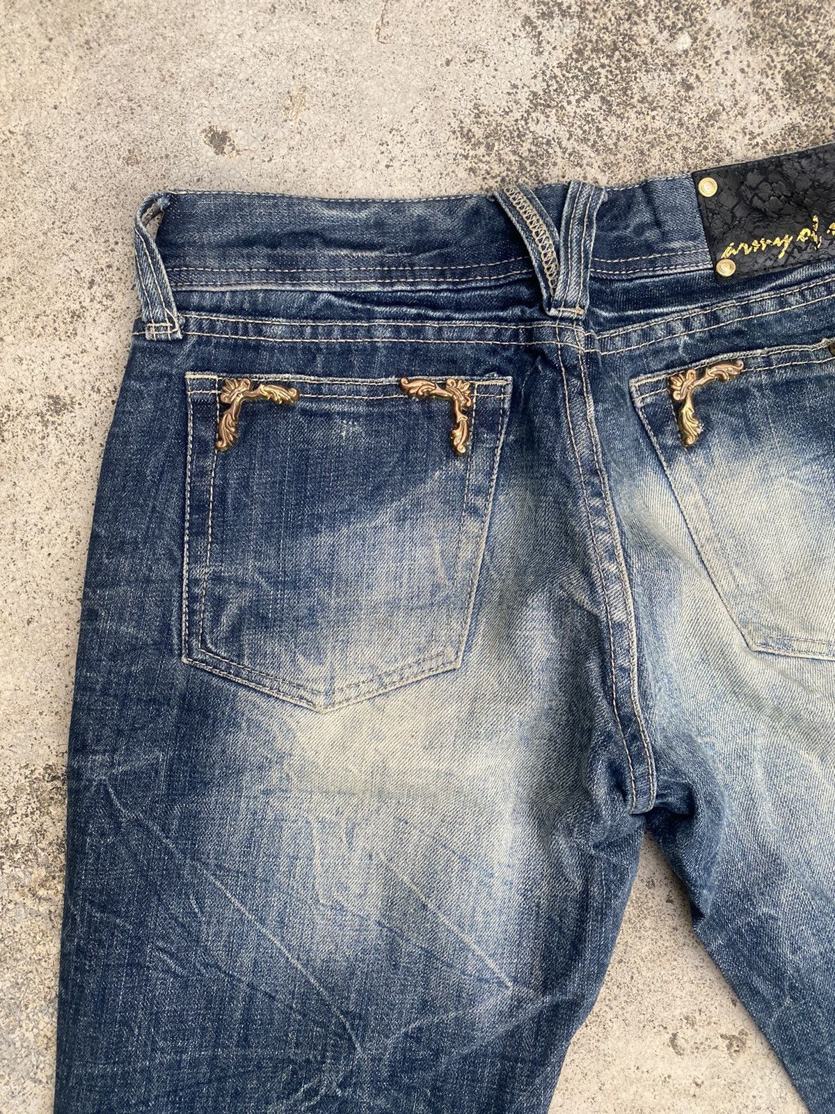 If Six Was Nine × JACKROSE Flare Jeans Jackrose Distressed Clawmark Bootcut Size US 30 / EU 46 - 21 Thumbnail